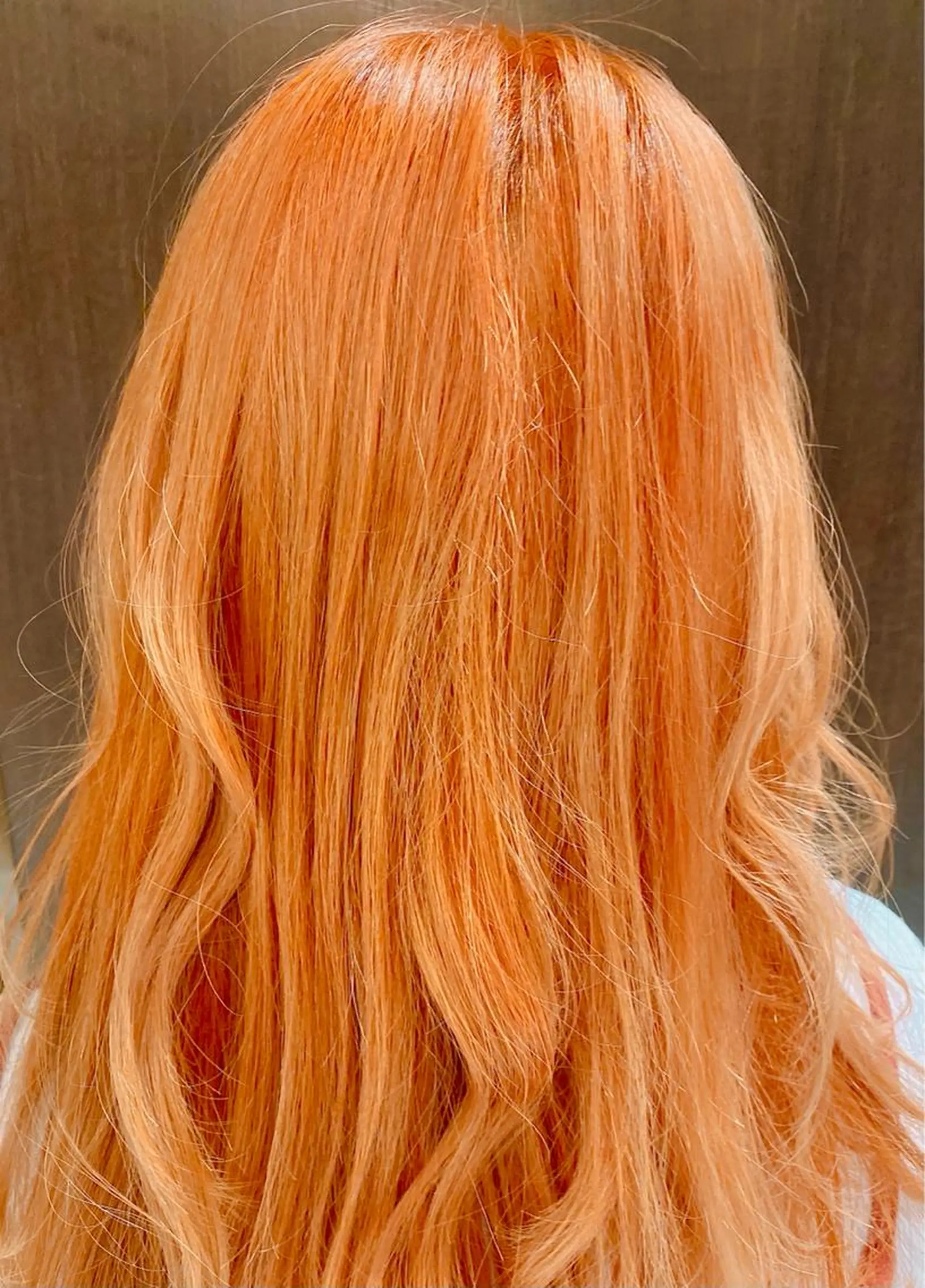 ロング カラー オレンジ アートディレクター のぐちのヘアスタイル