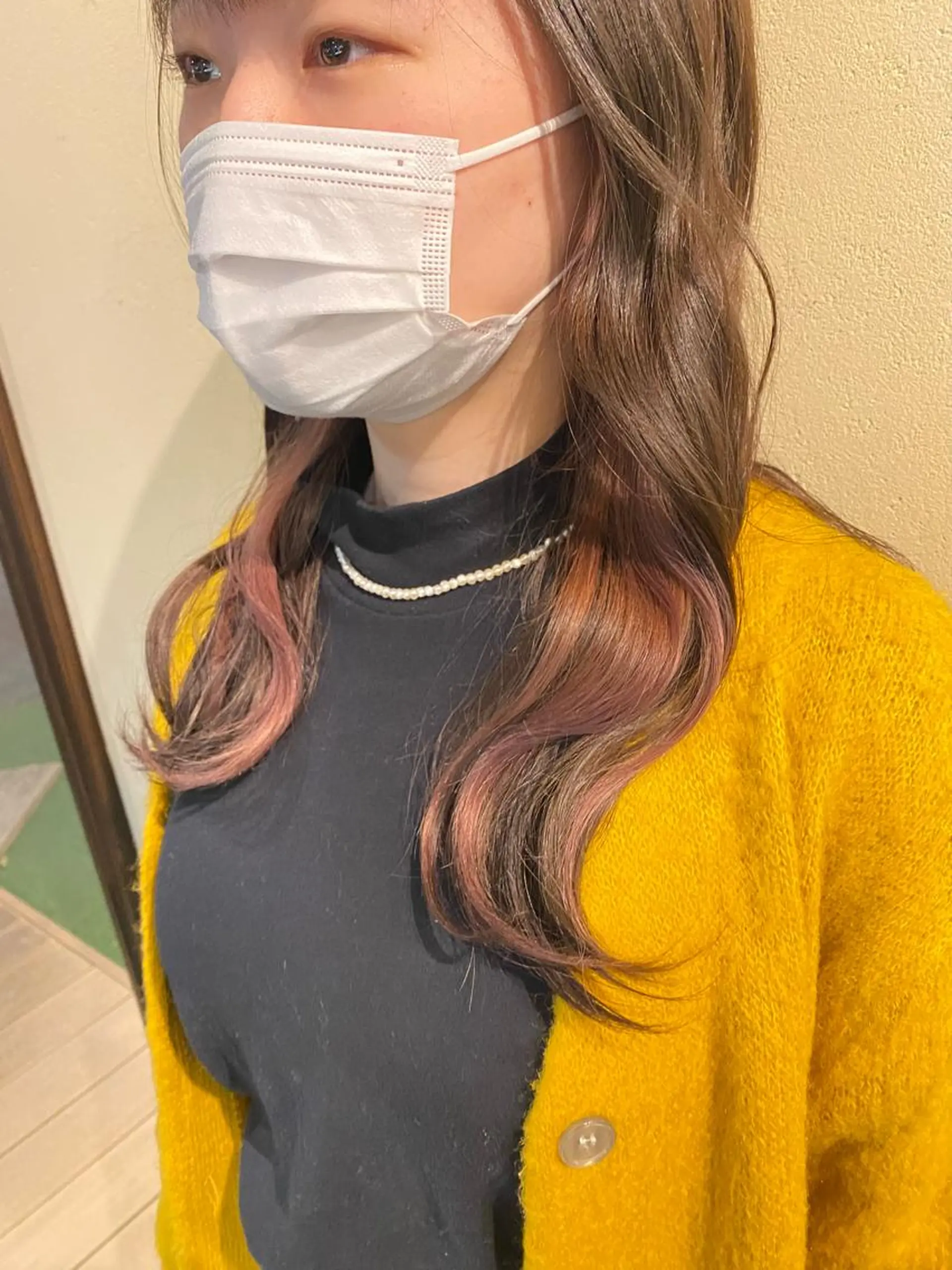 カラー ベージュカラー ピンクカラー フェイスヘアークリエイション所属・大形 誉のヘアスタイル