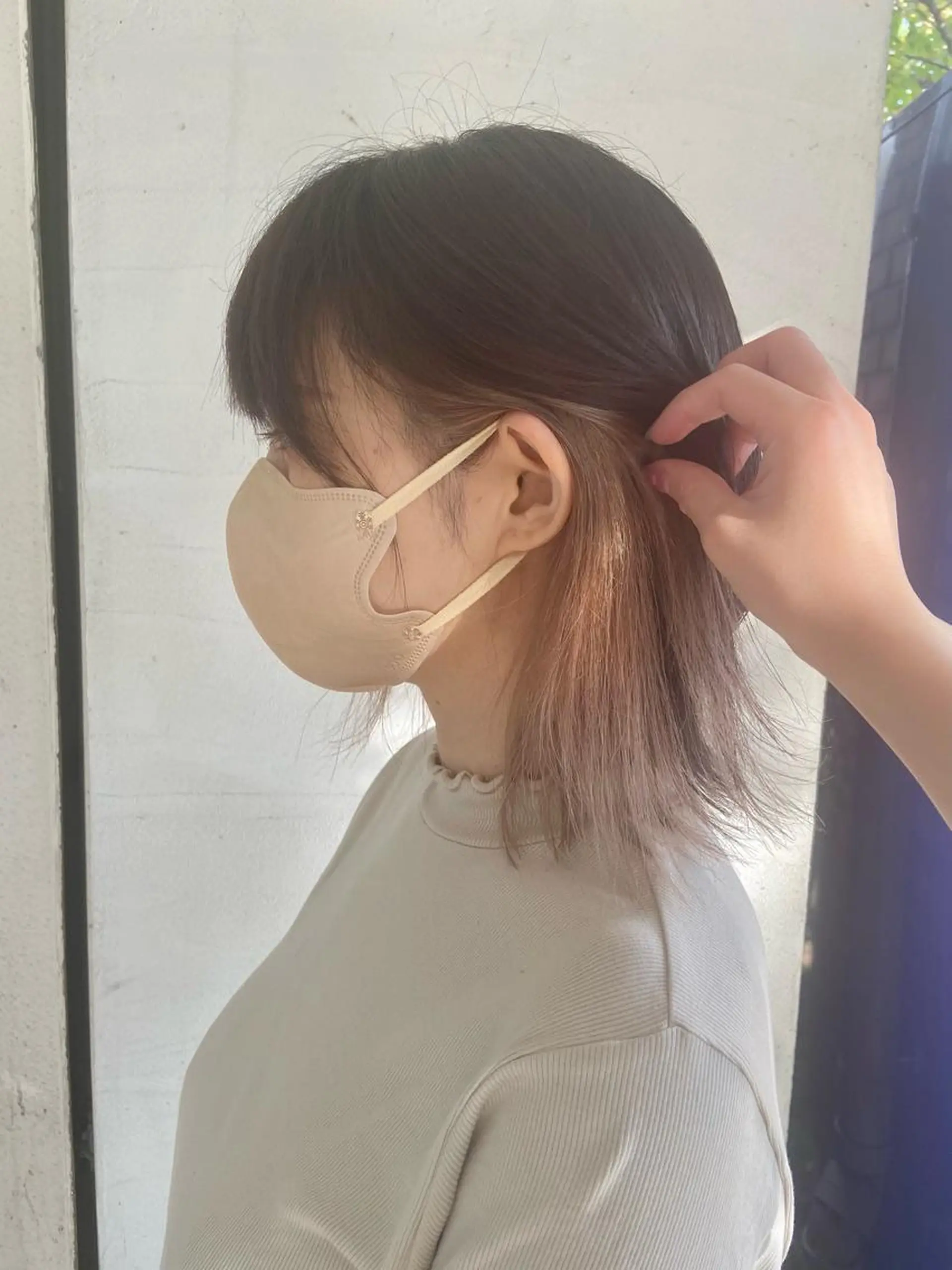 ショート カラー インナーカラー 髪質改善/ストレート /透明感/西川奈穂のヘアスタイル