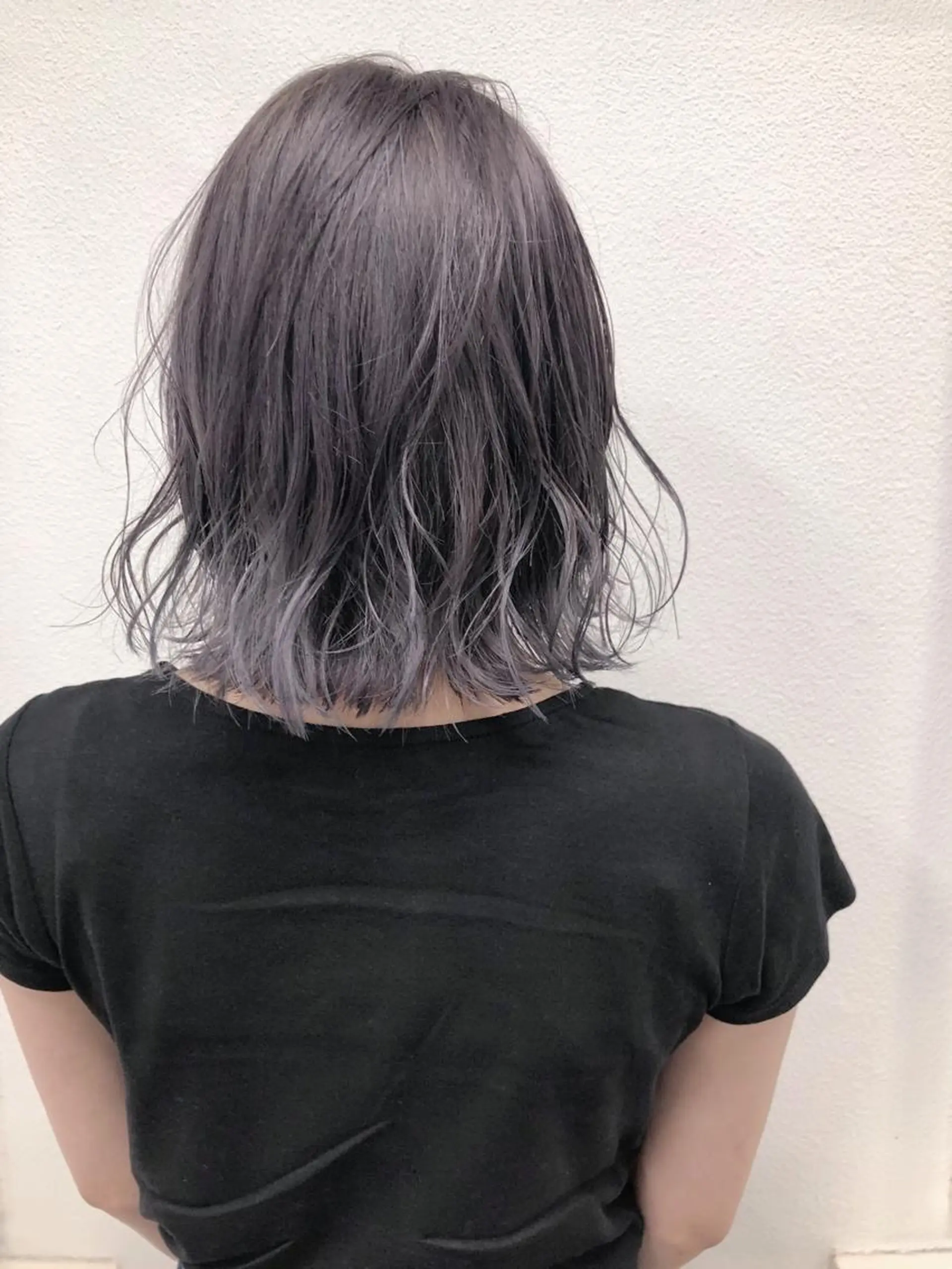 ショート カラー ヘアアレンジ アッシュ ラベンダーカラー ラベンダーアッシュ ヘアカラー トリートメント GiseL天神カラー 髪質改善/ブリーチのヘアスタイル