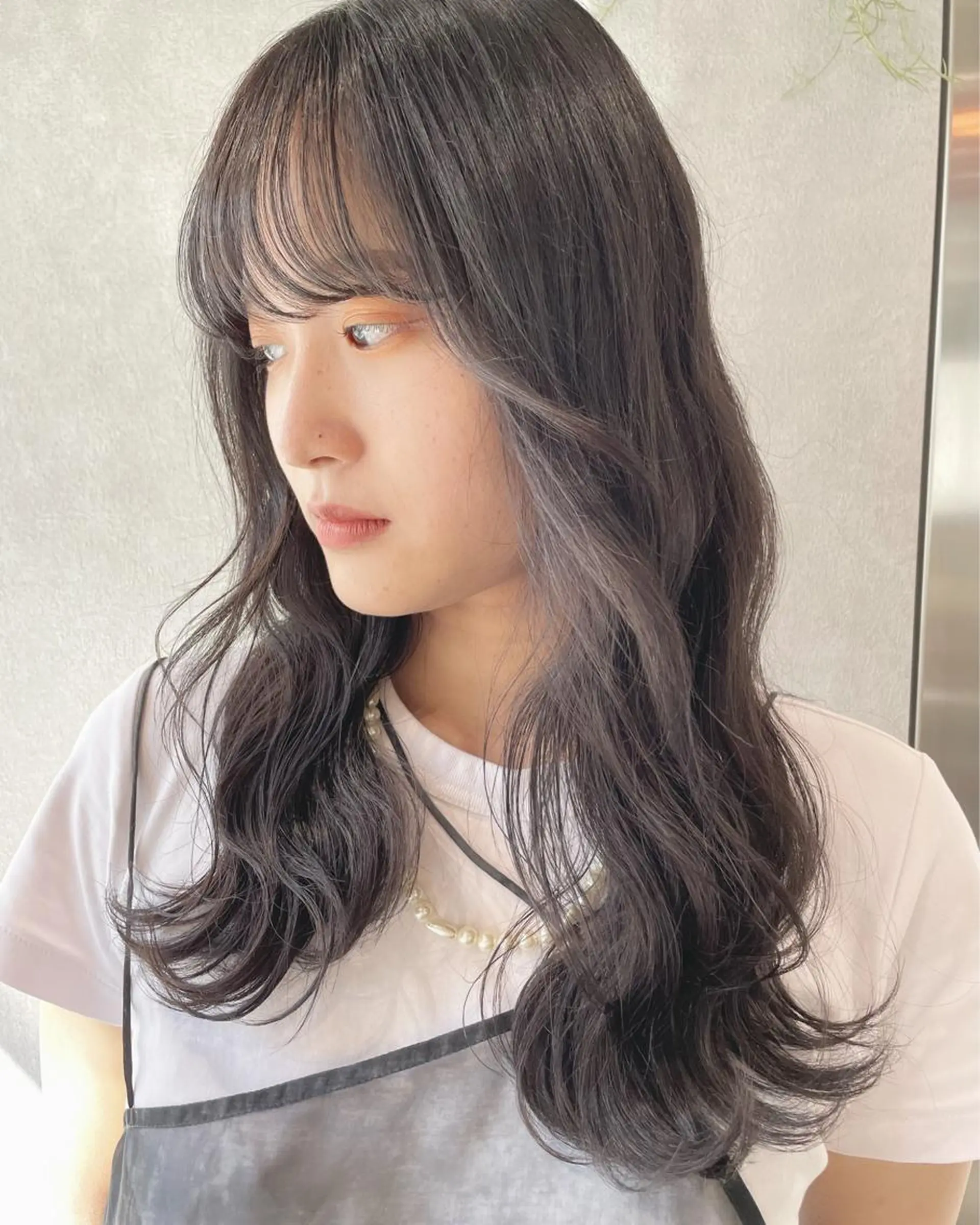 セミロング カラー ヘアアレンジ ヘアカラー トレンドlayer cut💐mihoのヘアスタイル