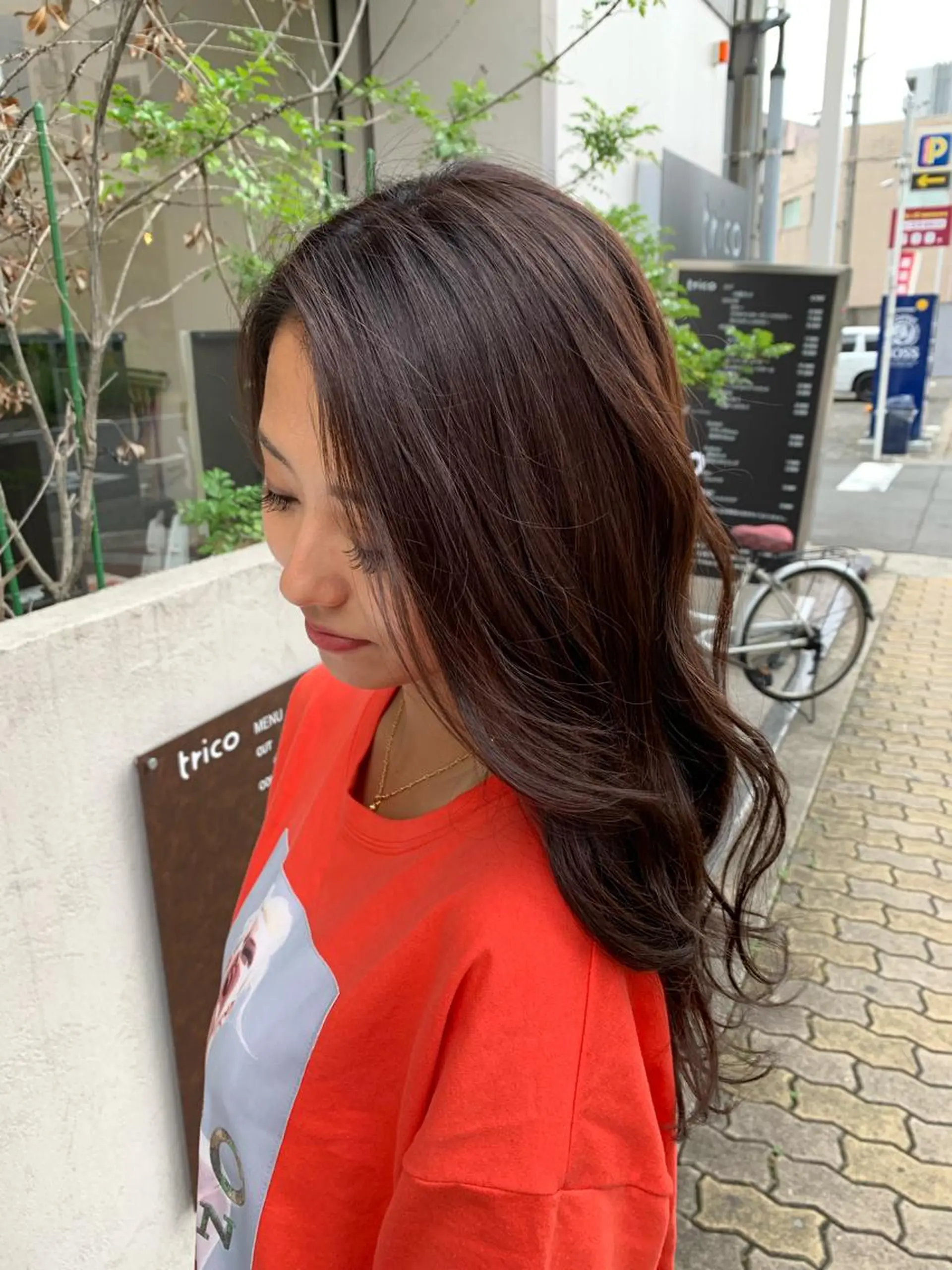 セミロング カラー 透明感カラー イルミナカラー 似合わせ/ブリーチ カラー.岡田友仁のヘアスタイル