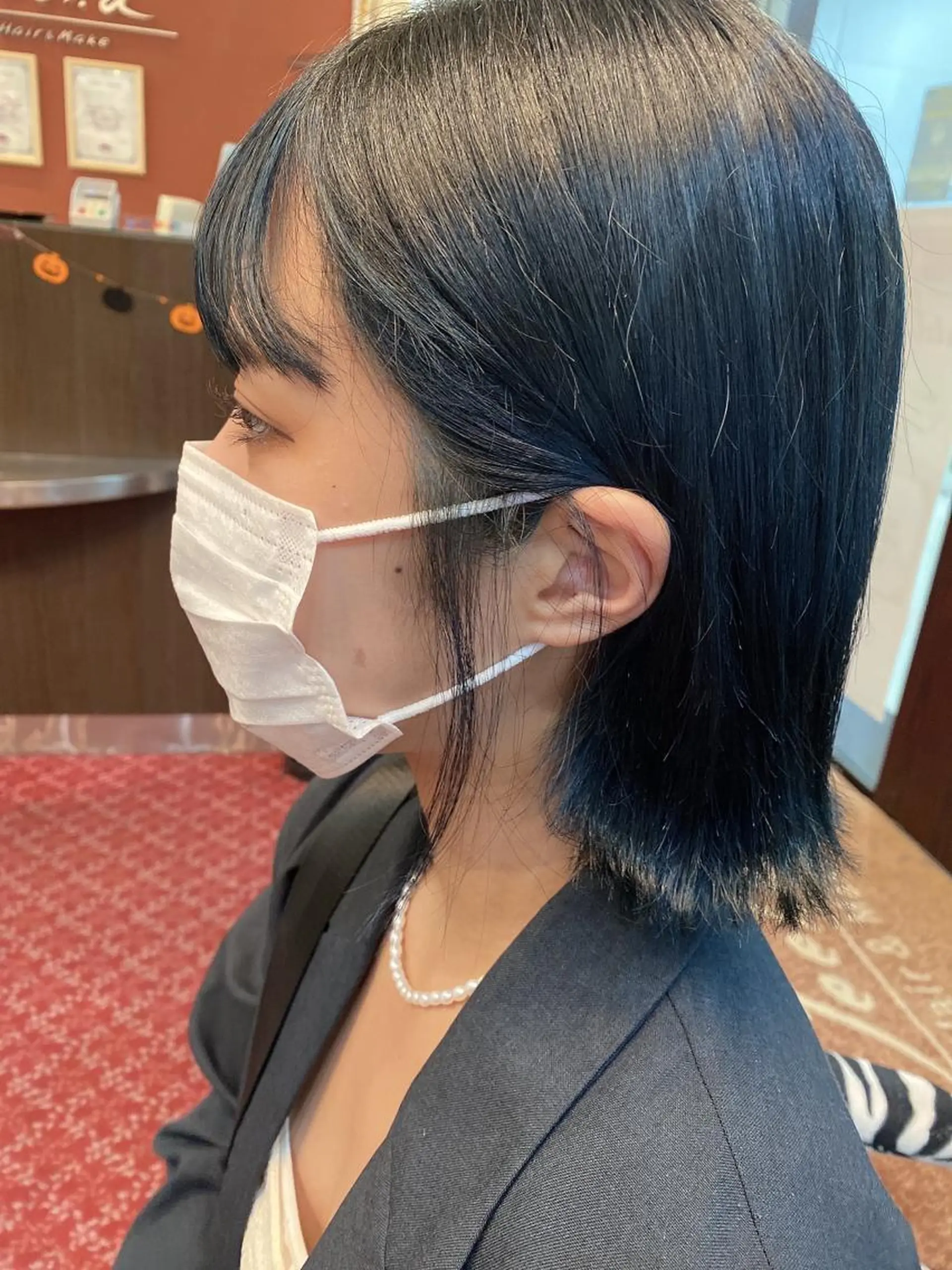 ショート カラー ブルーカラー 郡山駅前美容室 Hair Life Hana&Co (ヘアーライフハナコ)所属・MᗩïＫᗩ 郡山駅ua/マツパのマツエク・マツパデザイン