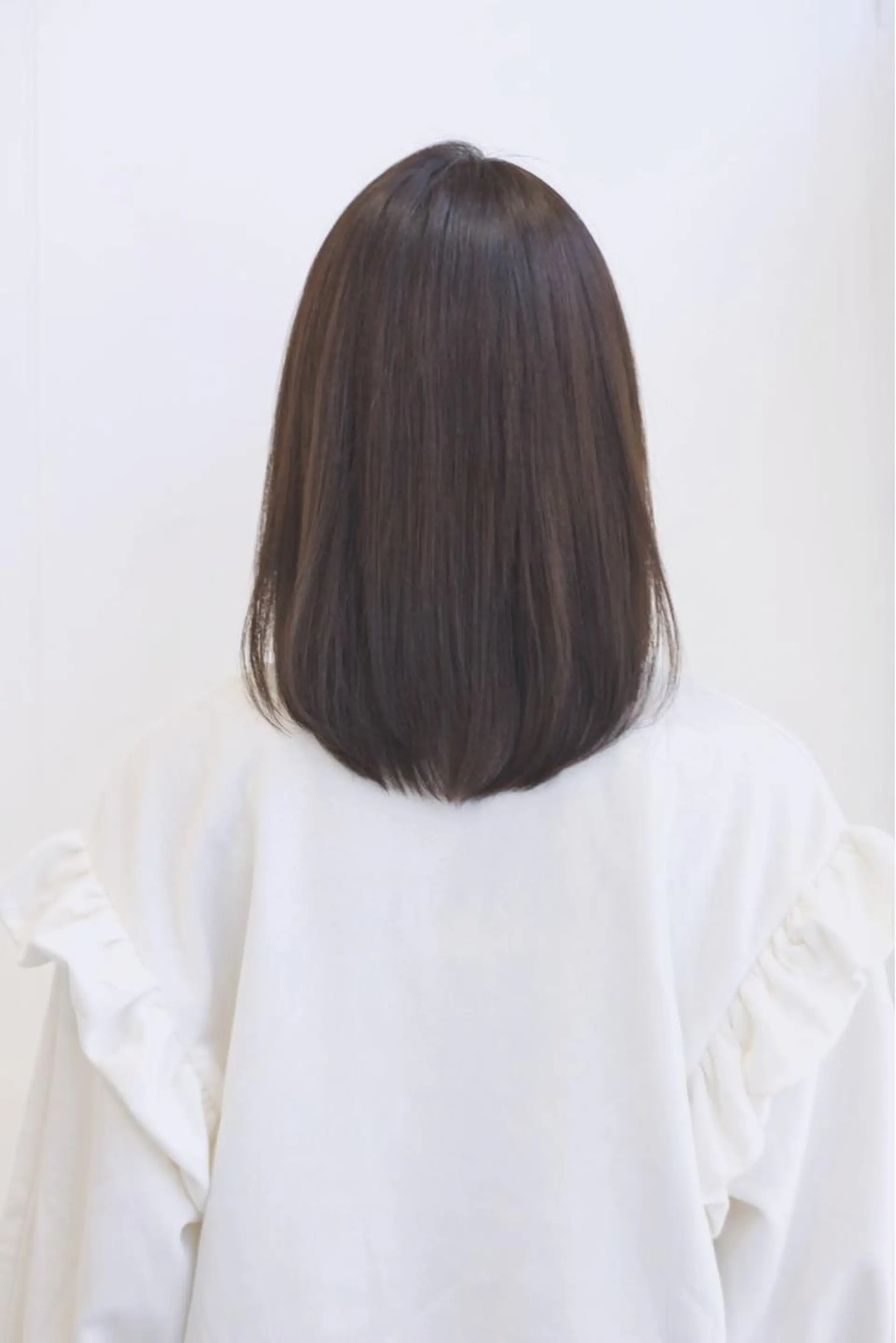 ミディアム カラー 白髪ぼかしモデル募集 今村理央奈のヘアスタイル