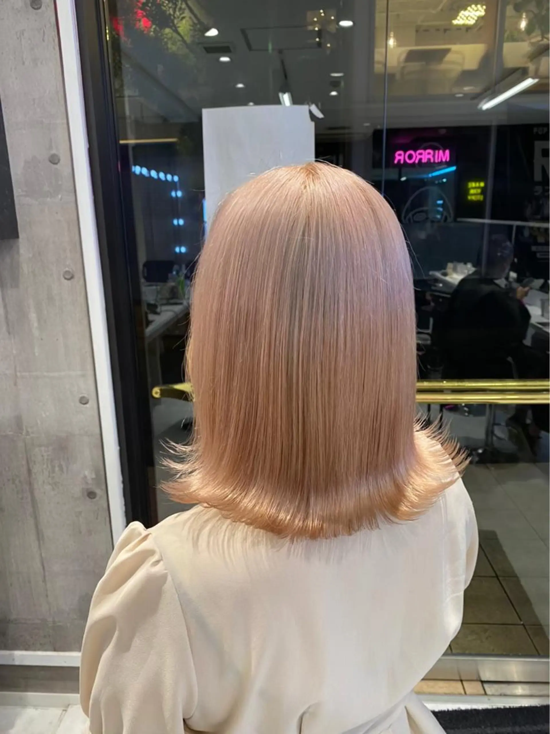 ミディアム カラー カット ヘアカラー トリートメント 韓国ヘア特化💍 tiam💍ブリーチのヘアスタイル