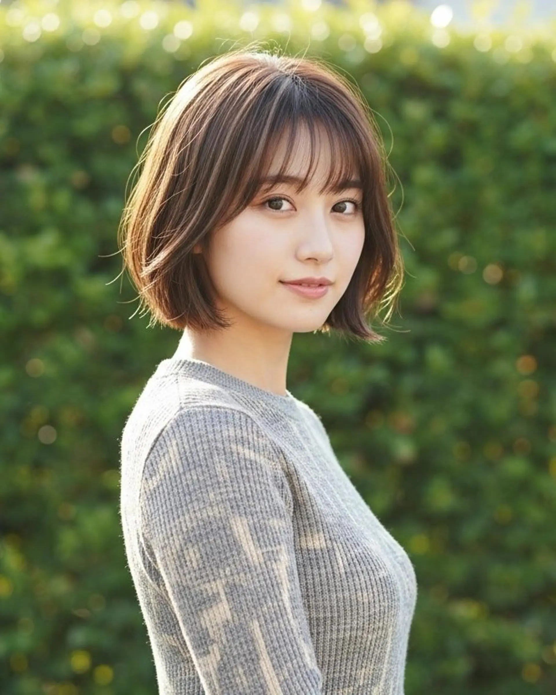 ミディアム カラー ボブ レイヤーカット さく/髪質改善× 縮毛矯正/町田のヘアスタイル