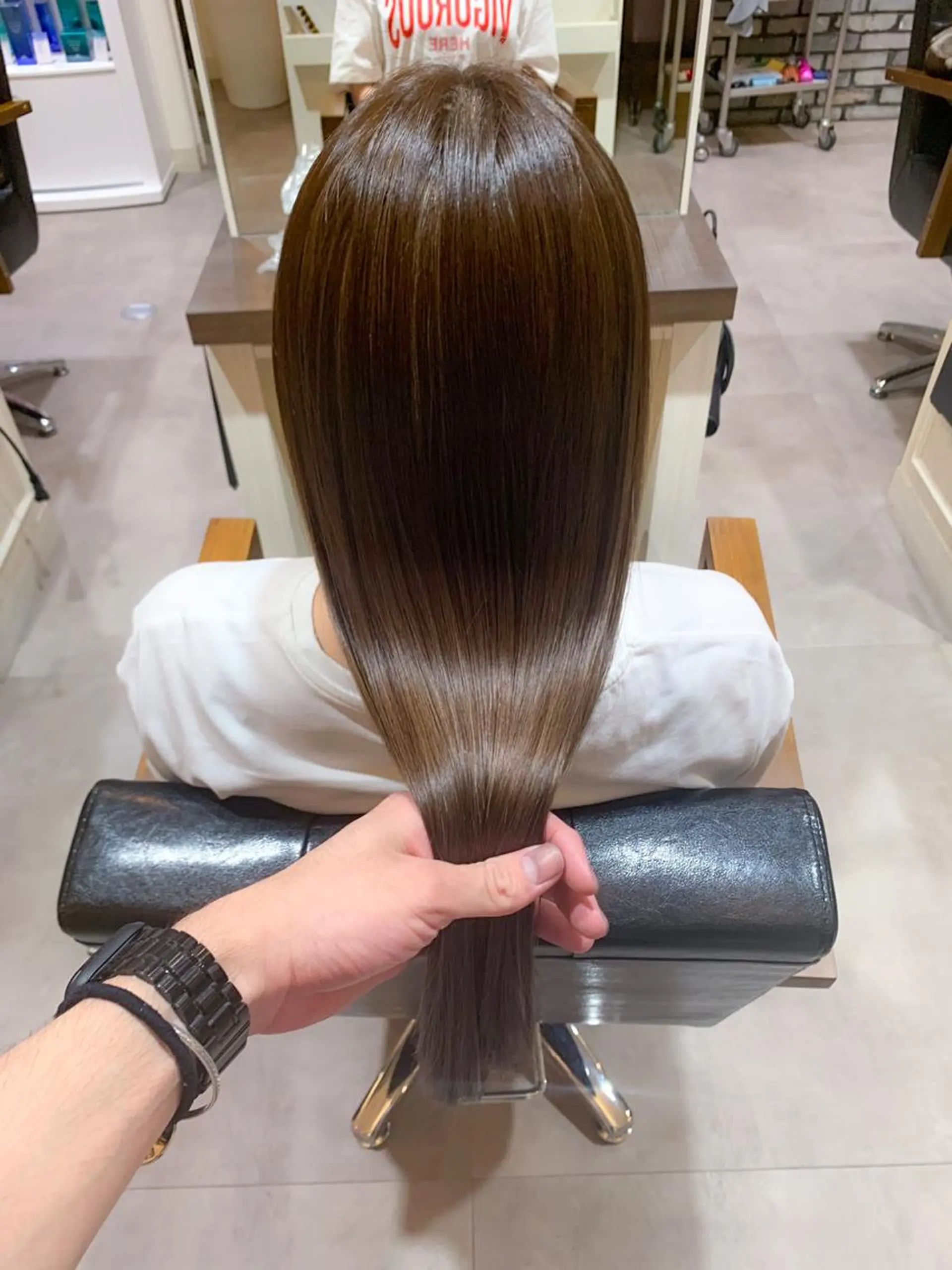 ロング カラー カット ヘアカラー トリートメント Uni.所属・地毛風ストレート/ 髪質改善/榎本流行のヘアスタイル