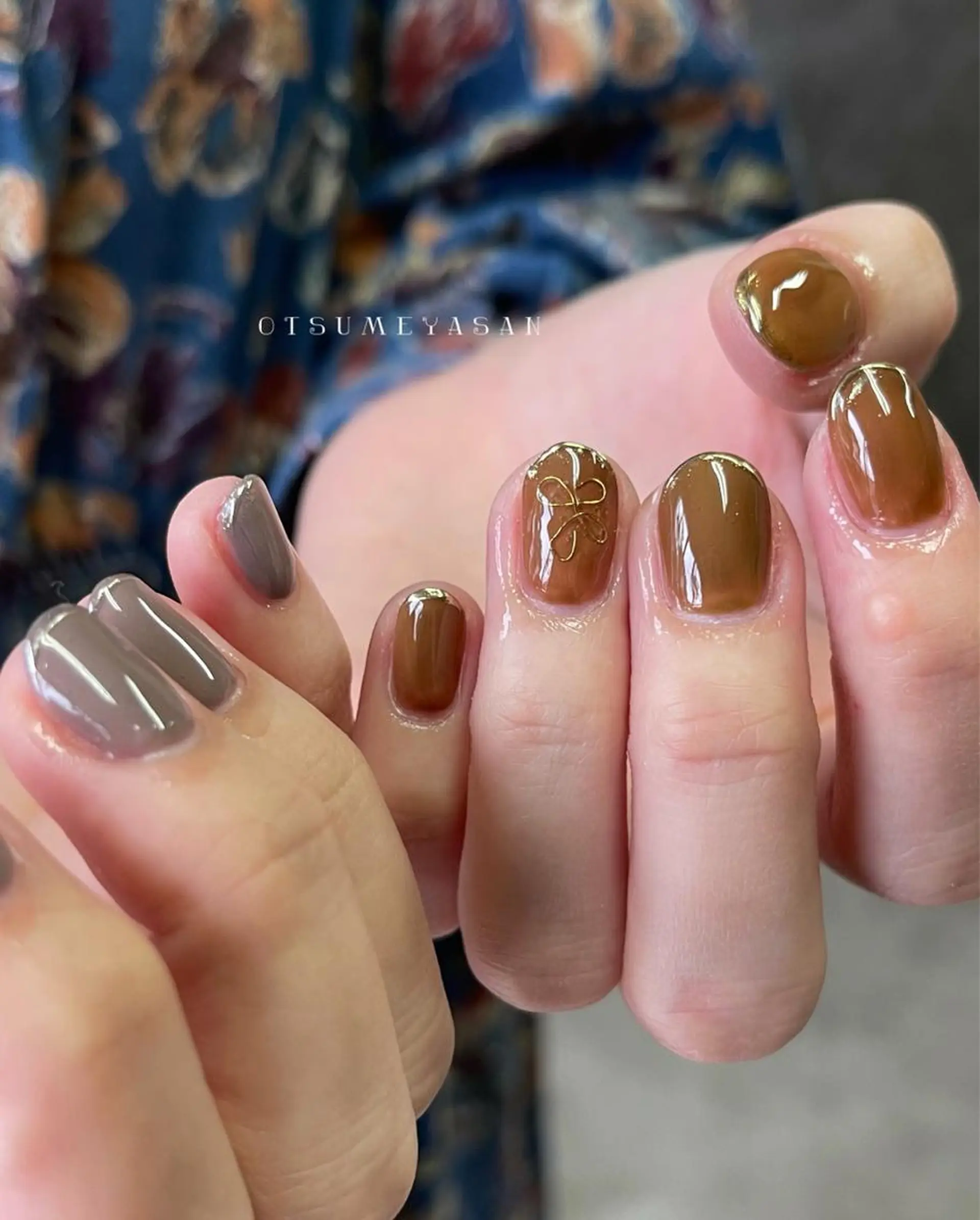 ネイル ジェルネイル 韓国ネイル マグネットネイル ミラーネイル ニュアンスネイル otsumeyasan所属・わたなべ ちかのネイルデザイン