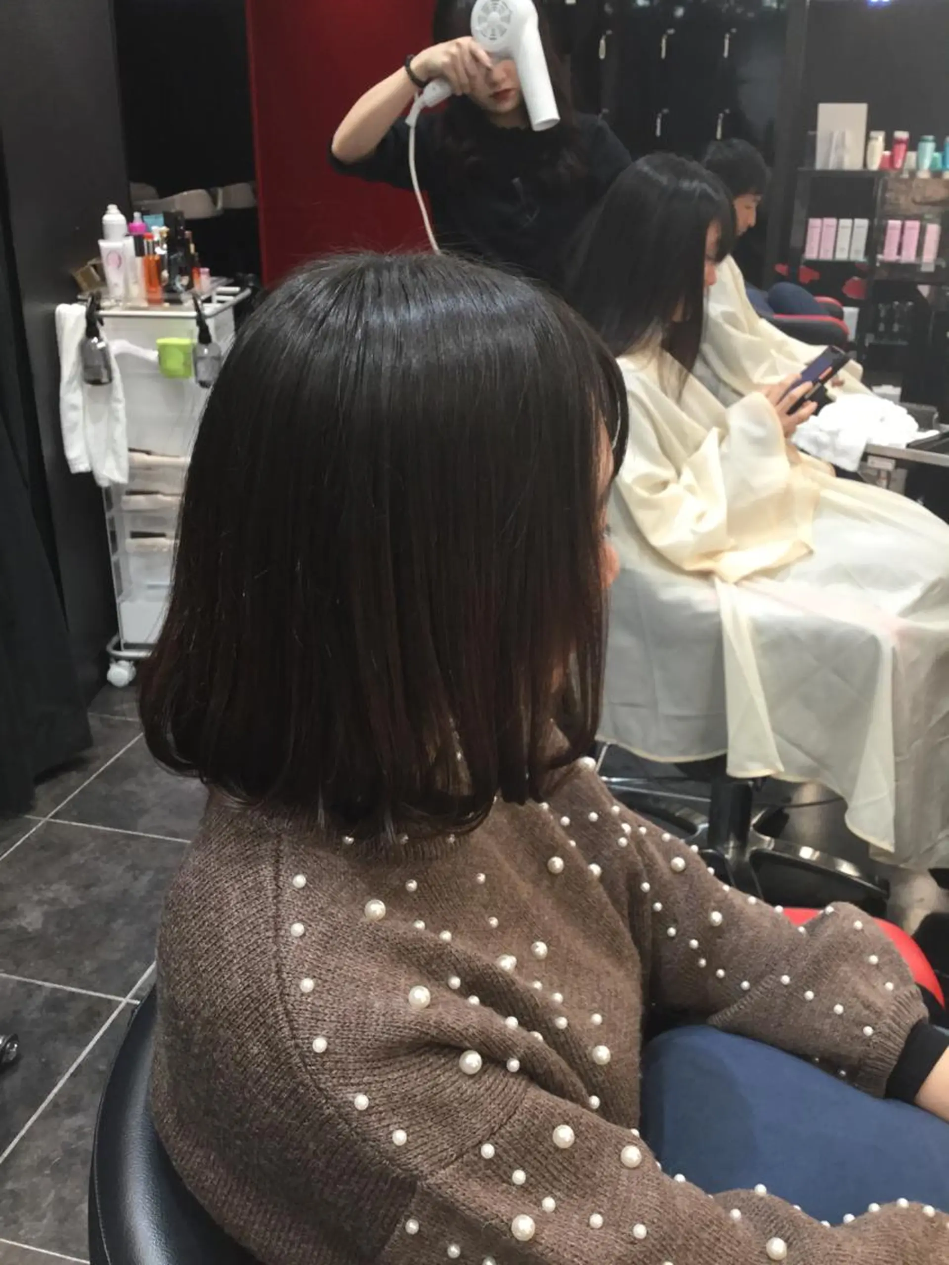 ミディアム Annon プライベートサロンのヘアスタイル