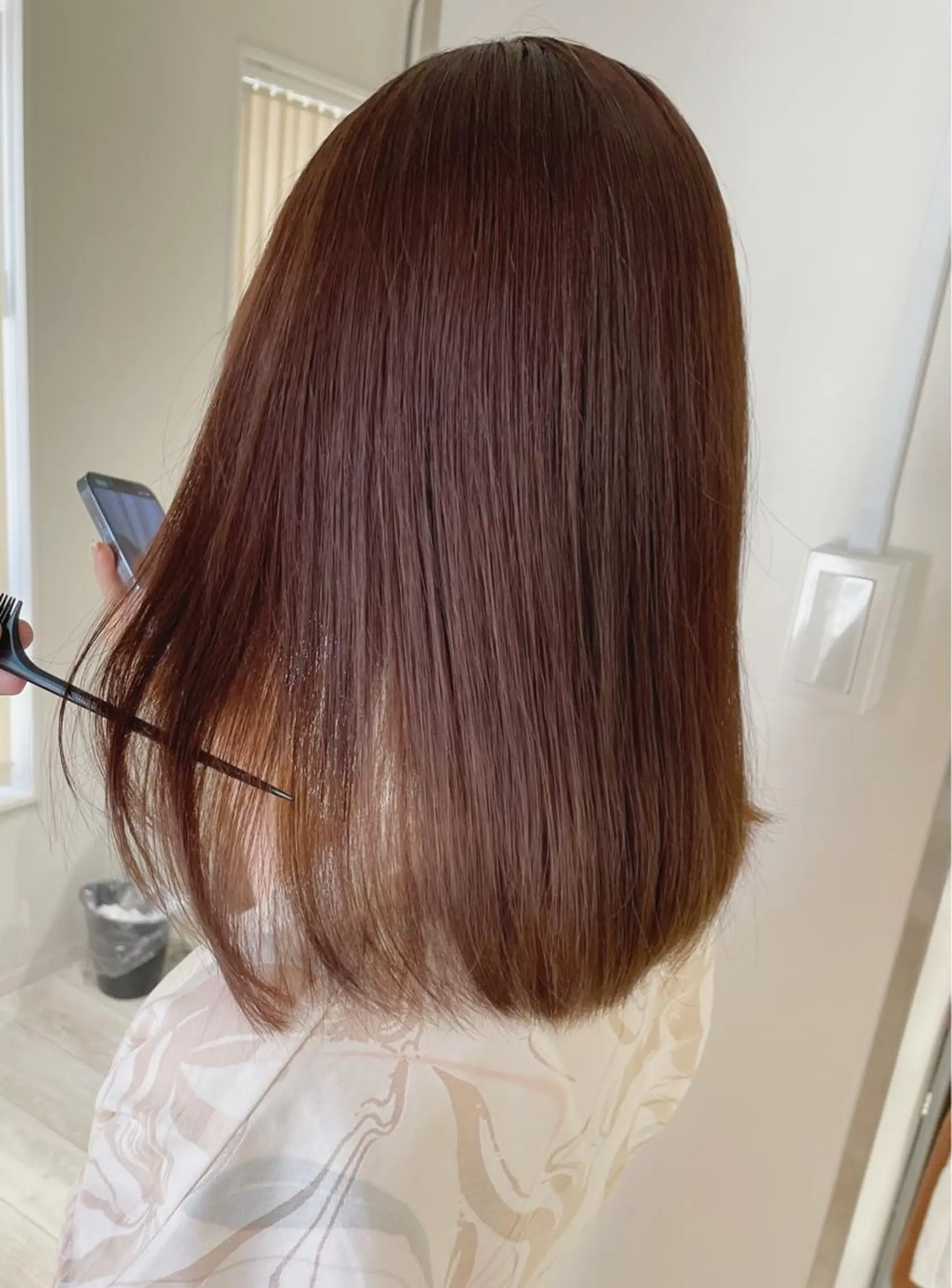 ミディアム パープルカラー Hair mission【ヘアーミッション】心斎橋所属・エクステ／レイヤー 落合/心斎橋のヘアスタイル