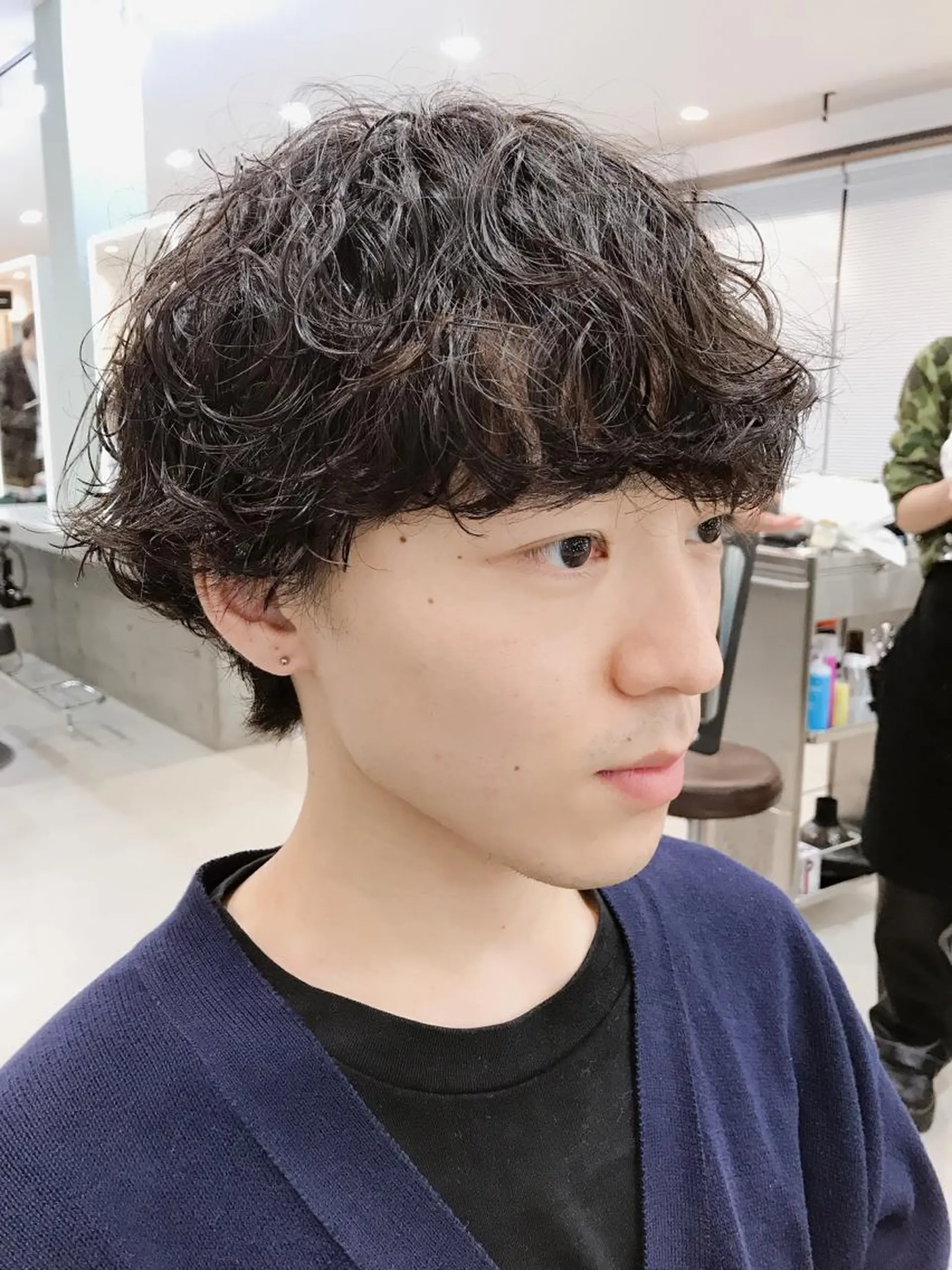 ショート パーマ メンズ カット ヘアカラー パーマ 縮毛矯正 トリートメント メンズパーマ タカキリョウのヘアスタイル