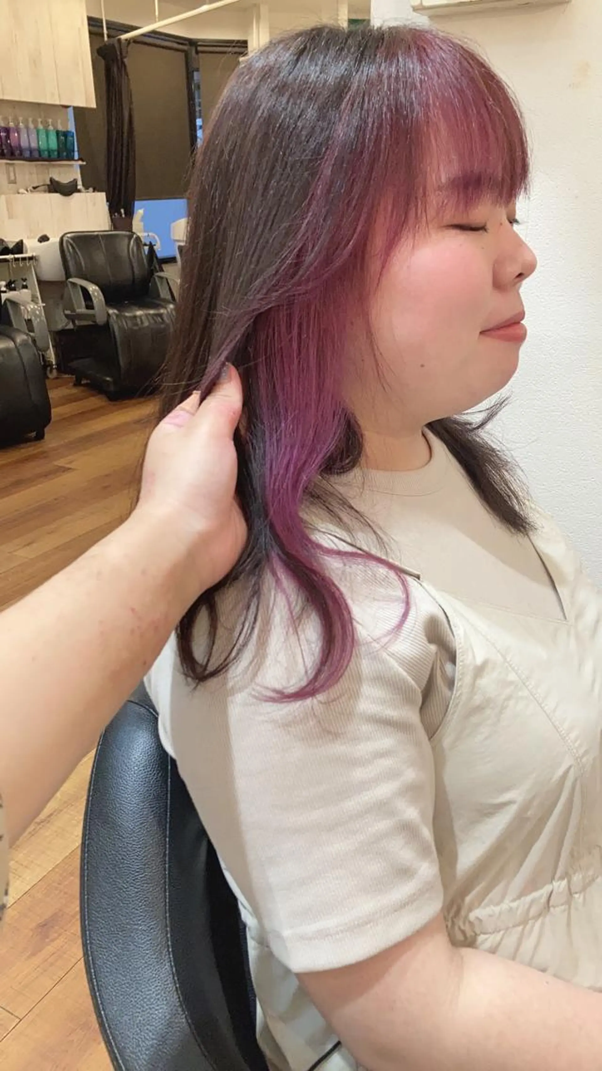 ロング MOLLASALON 浅香山店所属・髪質改善カラー 縮毛矯正🤍辻桃加のヘアスタイル