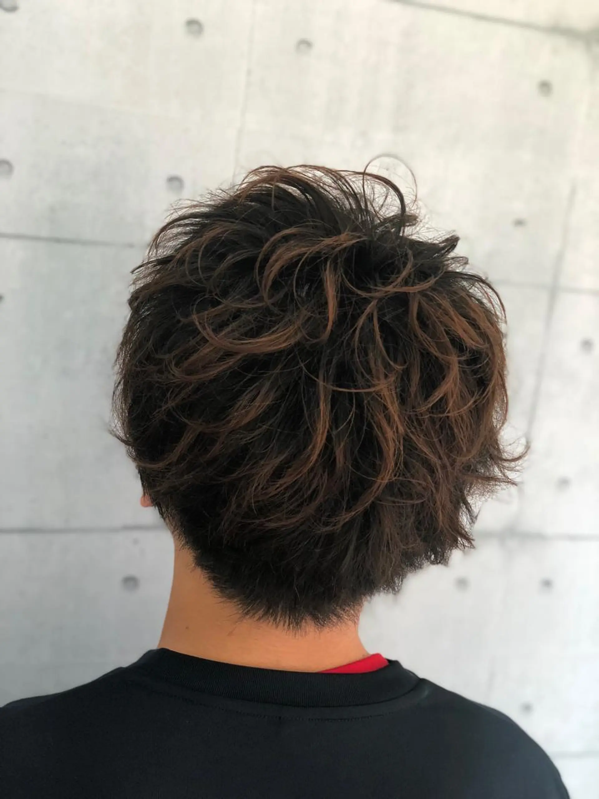 ミディアム パーマ メンズ ミディアムパーマ メンズパーマ 北脇 健治のヘアスタイル