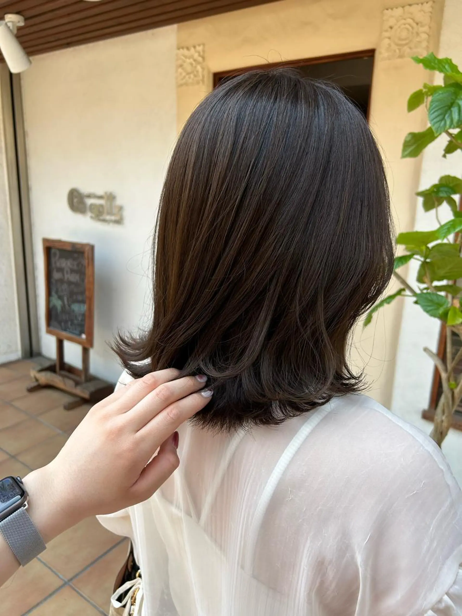 ミディアム カラー ヘアカラー トリートメント ヘッドスパ putri 川邉 優花のヘアスタイル