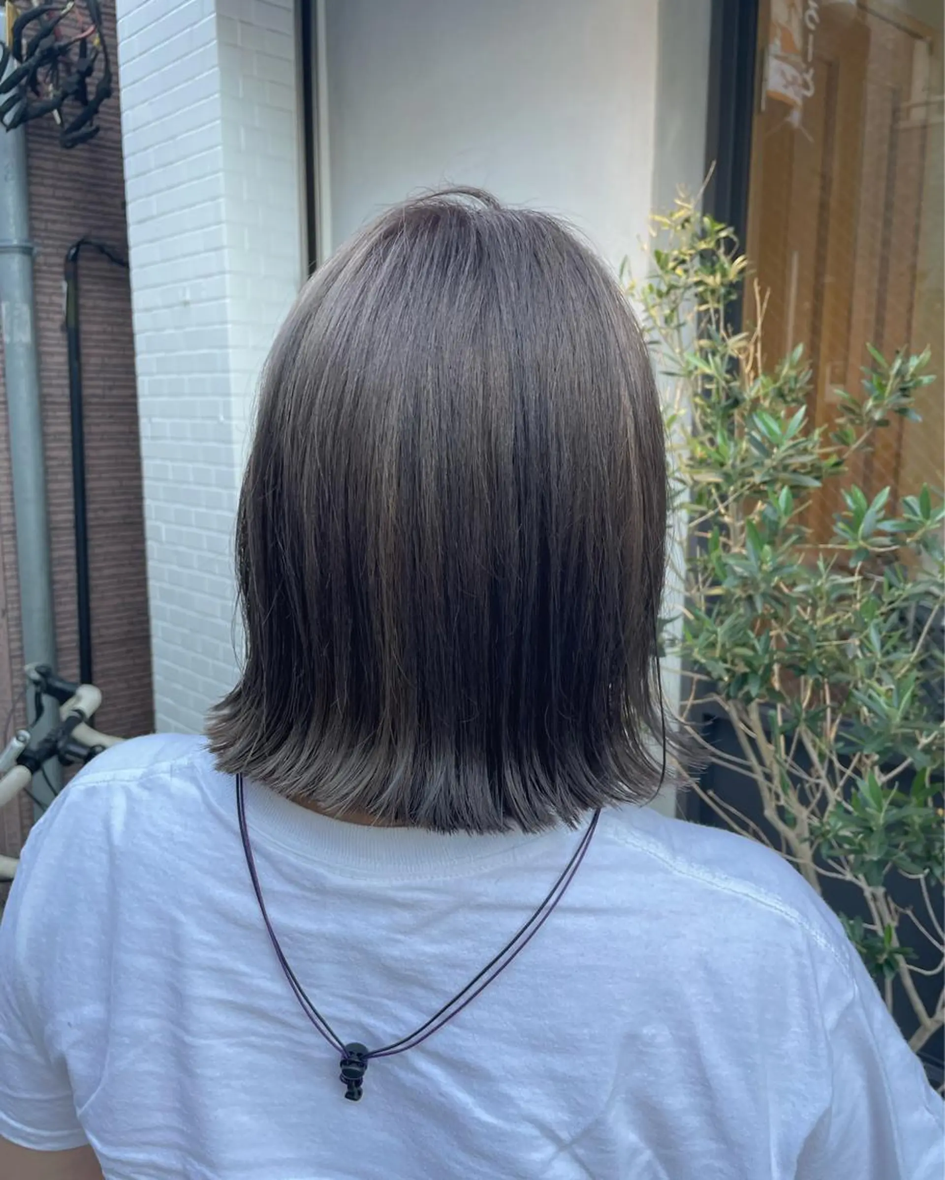 ミディアム カット ヘアカラー トリートメント 暖色カラー🍊 ボブ🌿顔周りcutのヘアスタイル