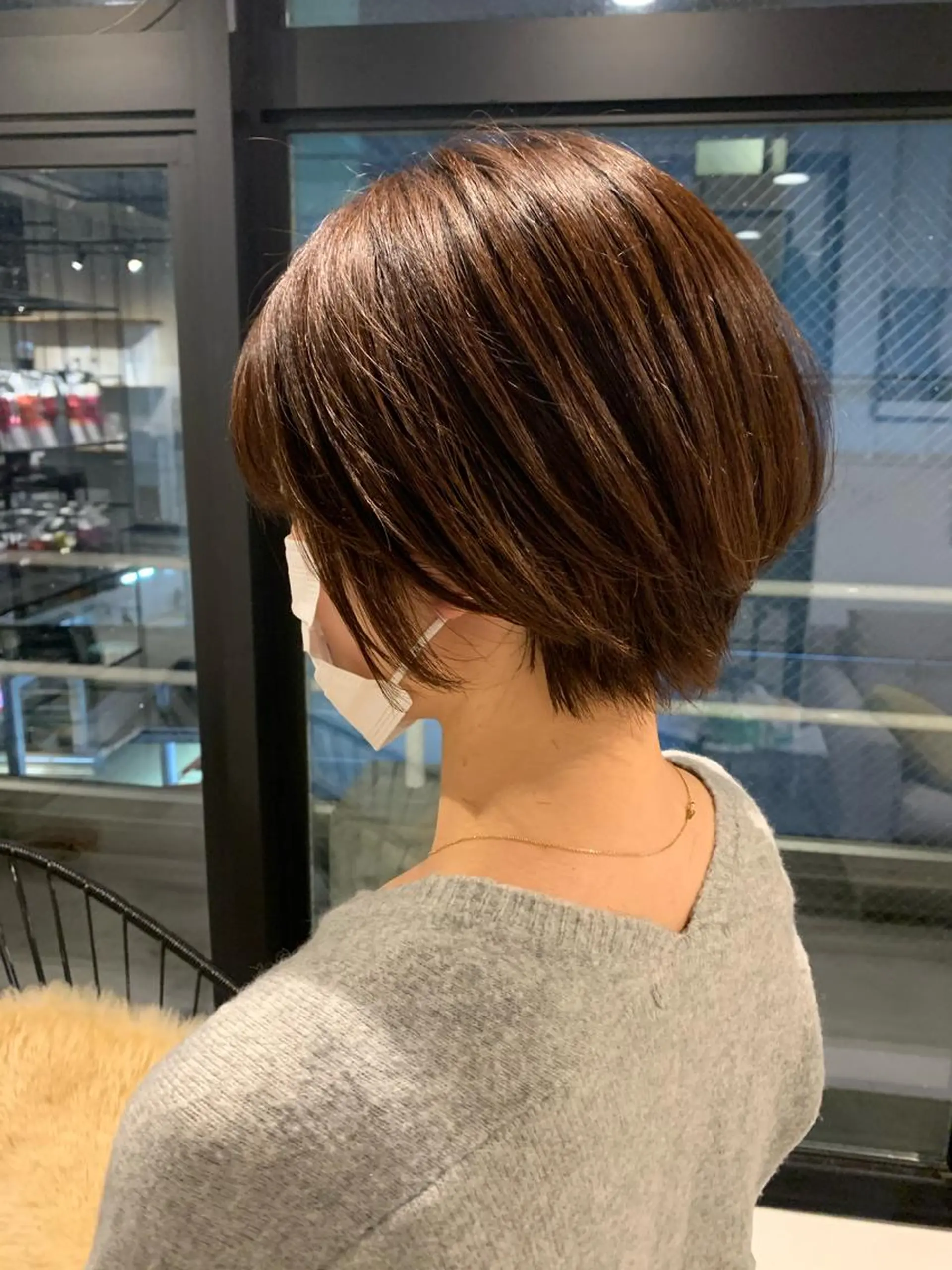 ショート ピンクベージュ/新潟 万代/高橋桃葉🍑のヘアスタイル