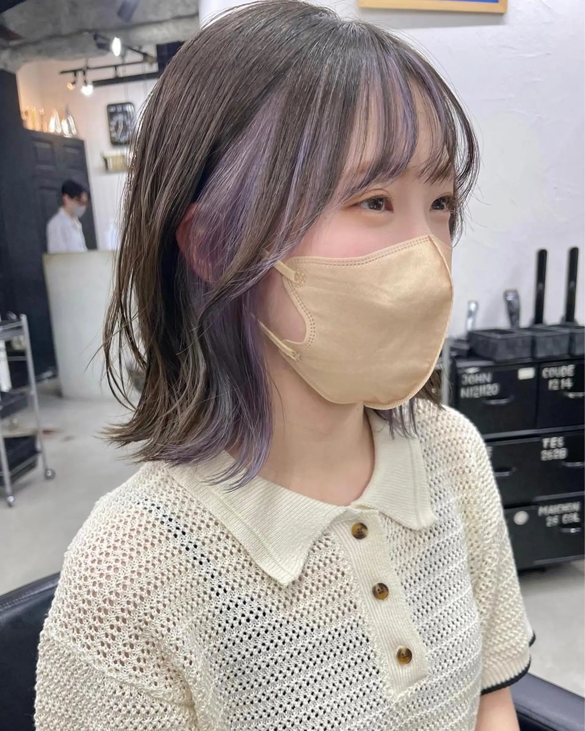 ミディアム カラー カット ヘアカラー トリートメント ブリーチダブルカラー 【koide】のヘアスタイル