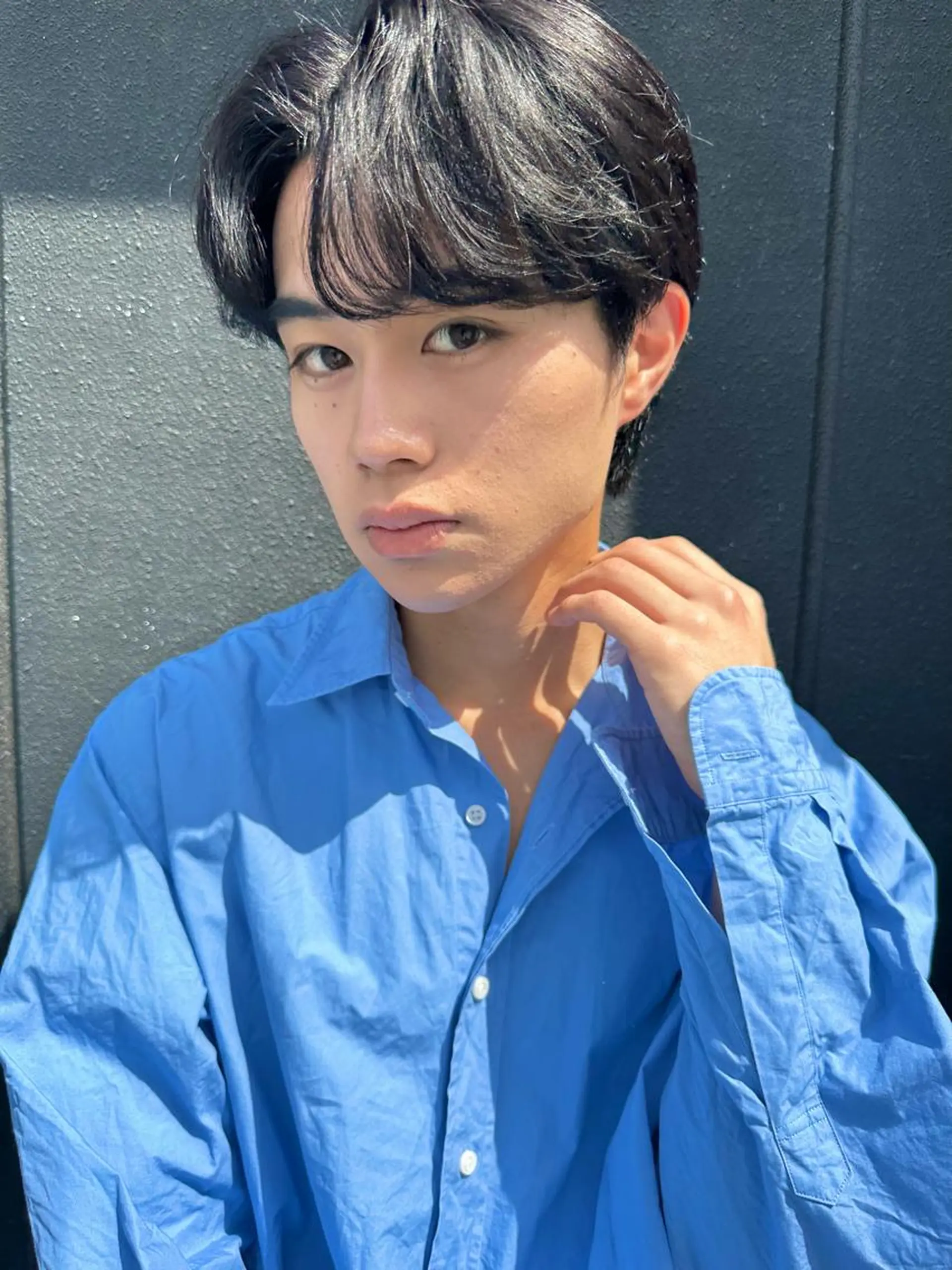 パーマ メンズ 増渕 駿介のヘアスタイル