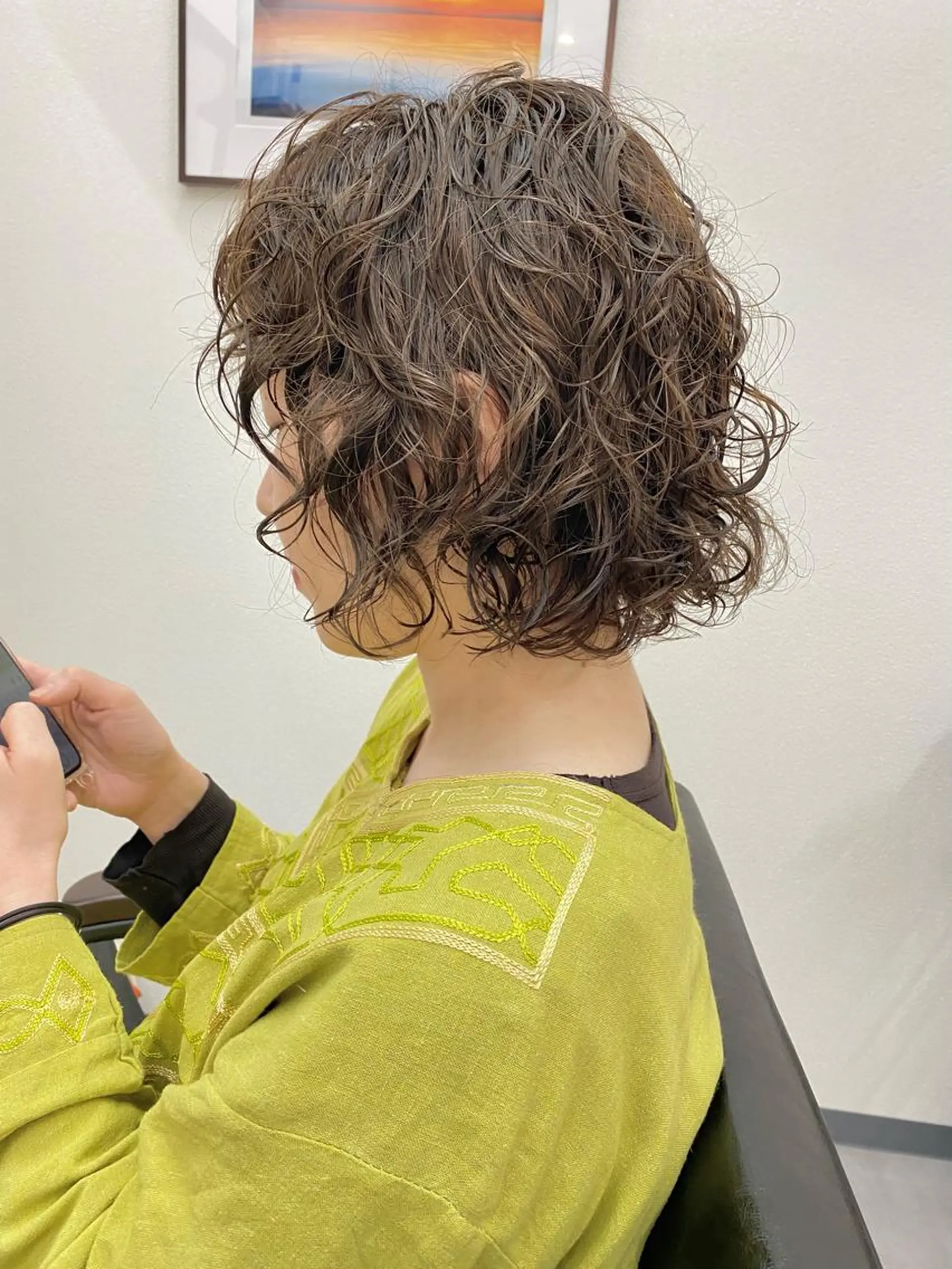 ショート カラー パーマ カット ヘアカラー パーマ トリートメント 似合わせカラーパーマ 🌿kitin米川のヘアスタイル