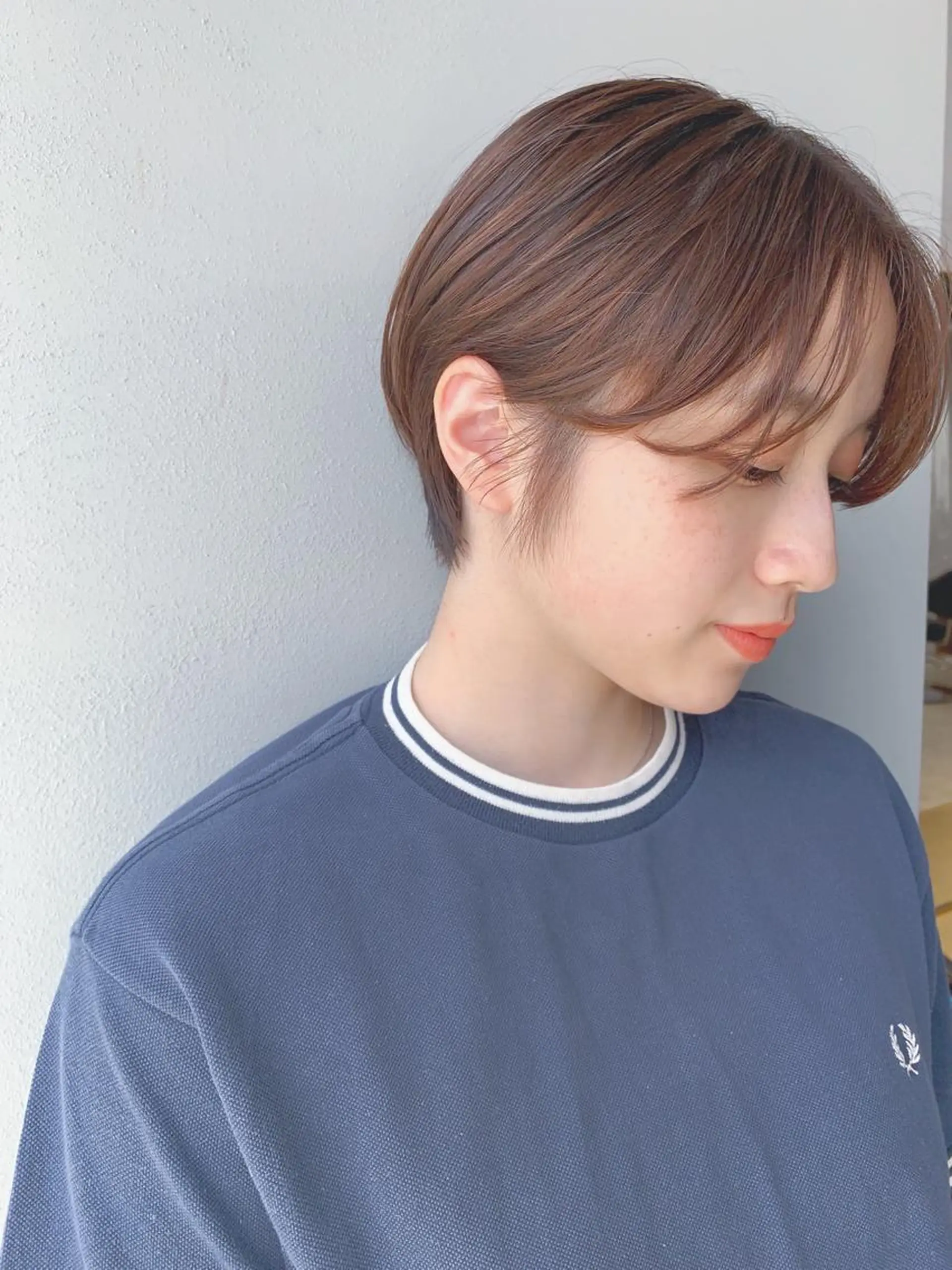 ショート カラー ボブパーマコテ巻き風 パーマNo1深江秀平のヘアスタイル