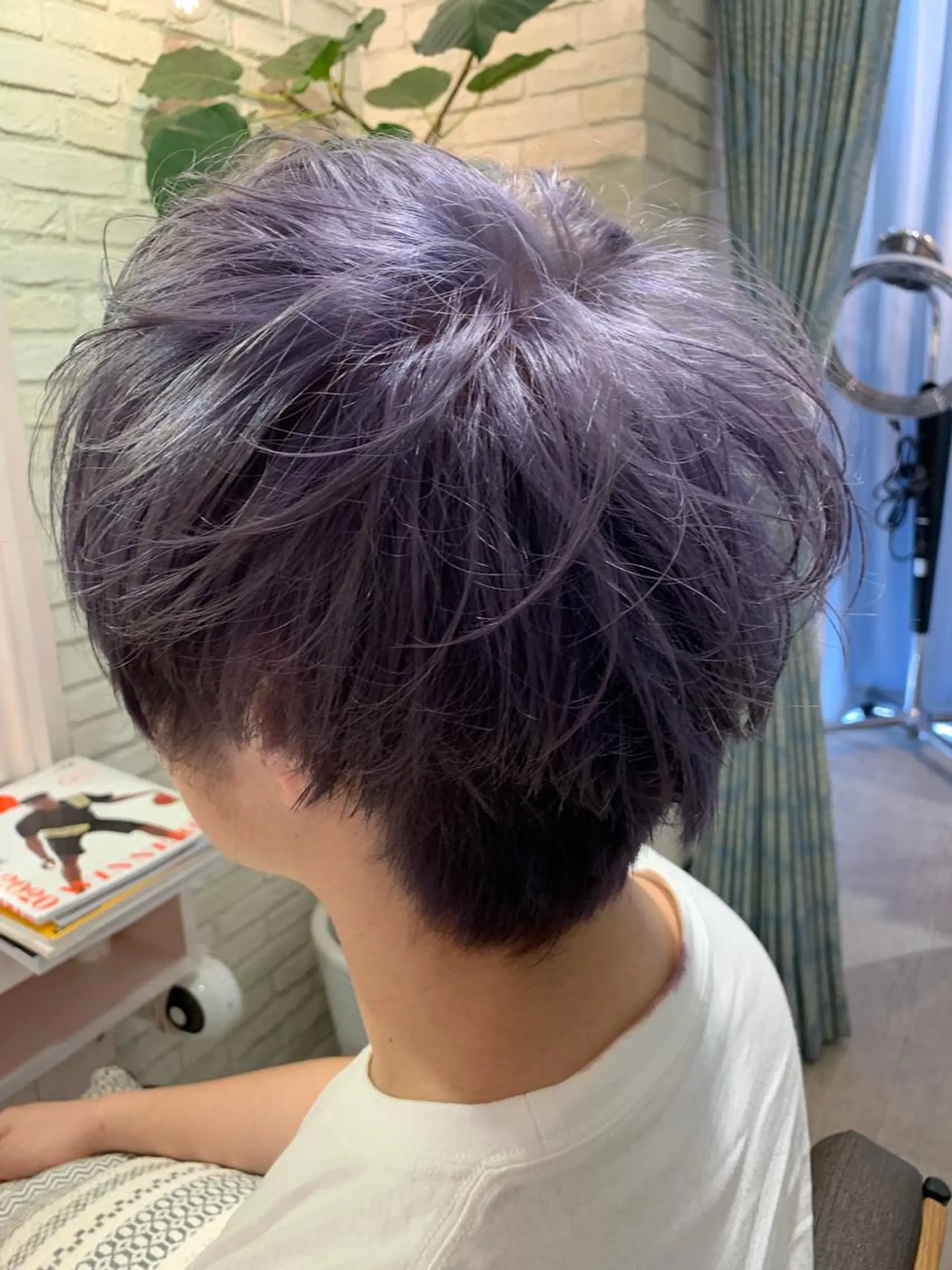 ショート パーマ ヘアアレンジ メンズ レイヤー＆カラー 人気美容師倉崎涼のヘアスタイル