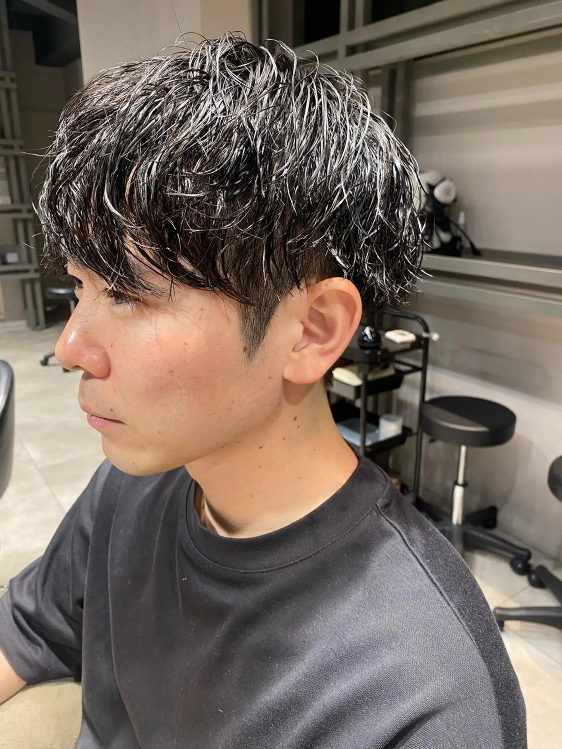 ミディアム パーマ メンズ カット パーマ トリートメント Dxxxx III所属・女性目線の大人 メンズ*Ayakaのヘアスタイル