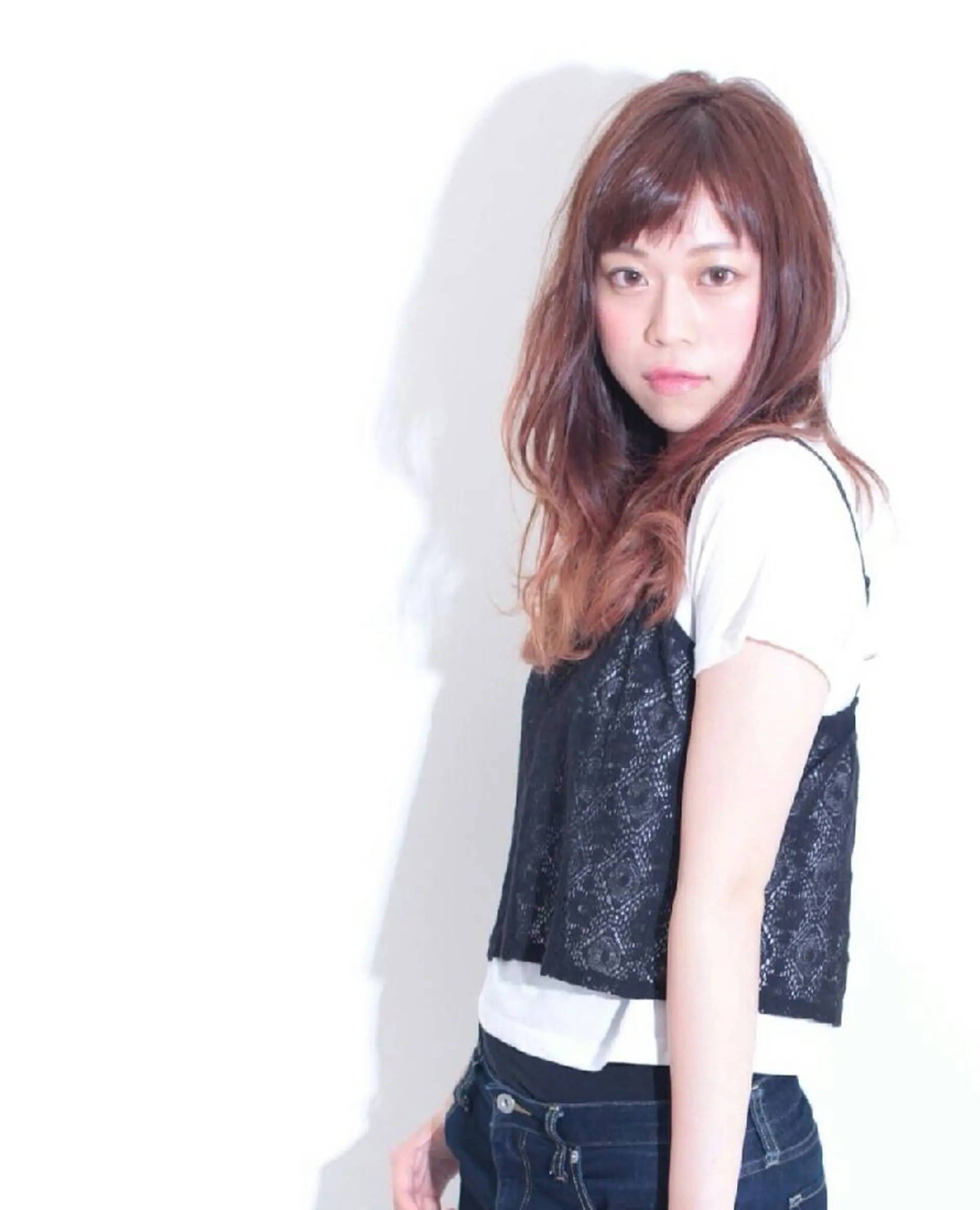 ロング カラー パーマ 須賀 一美のヘアスタイル