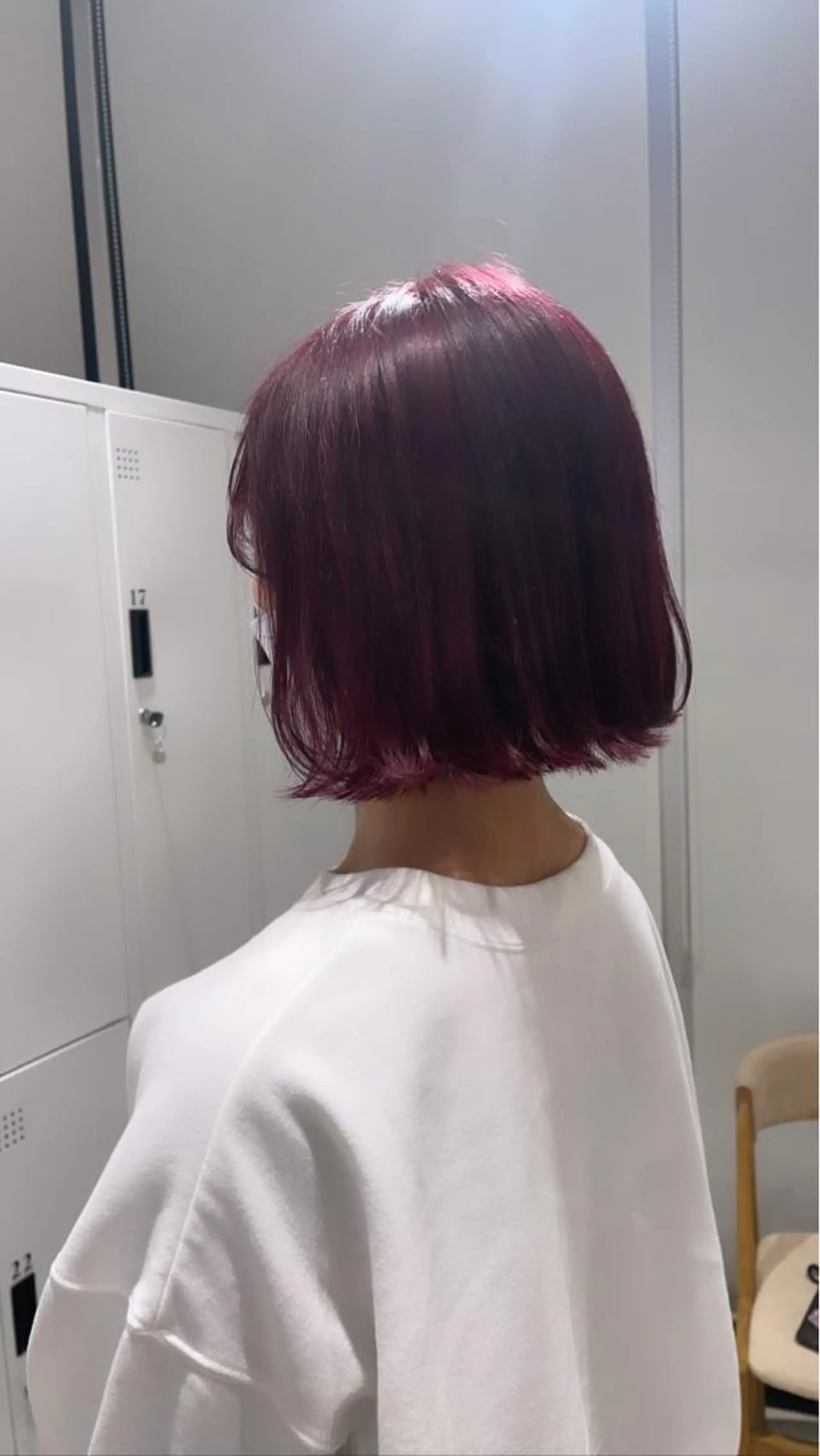 ショート カラー パープルカラー レッドカラー ヘアカラー トリートメント 🦋レイヤーカット ミドリカワ🦋のヘアスタイル