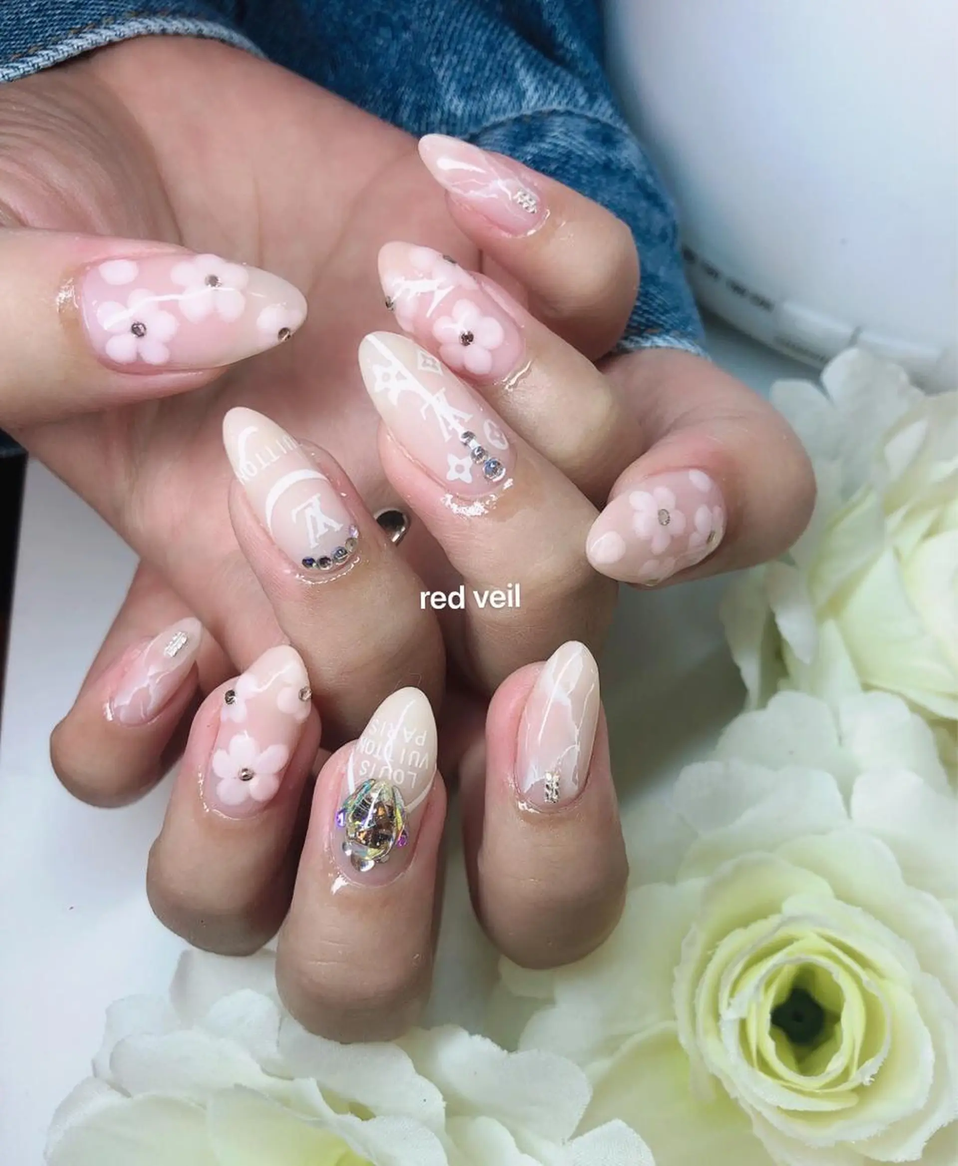 ロング ネイル ハンドネイル 長さ出し専門 nynaのネイルデザイン