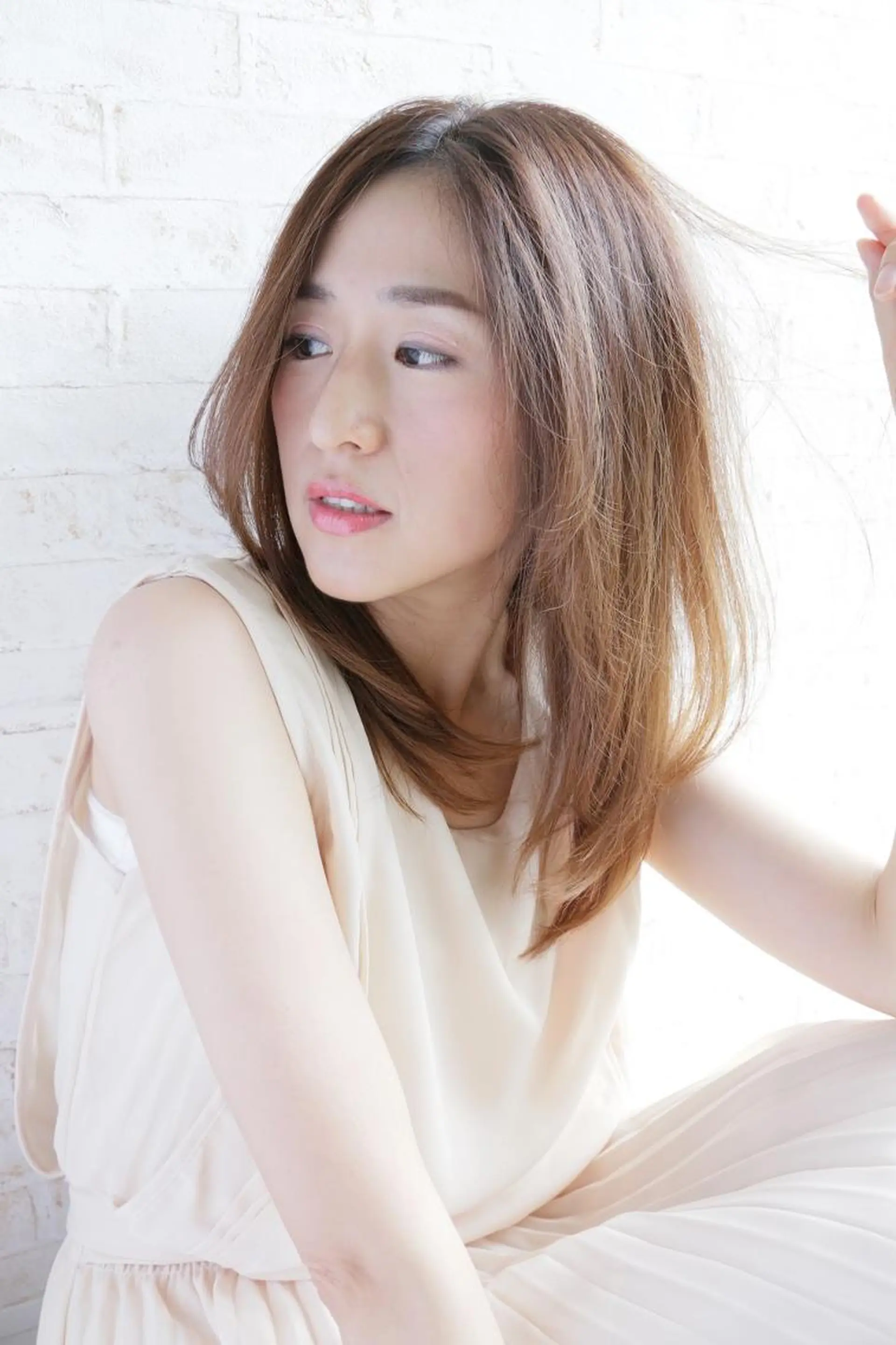 セミロング 角 大輔のヘアスタイル