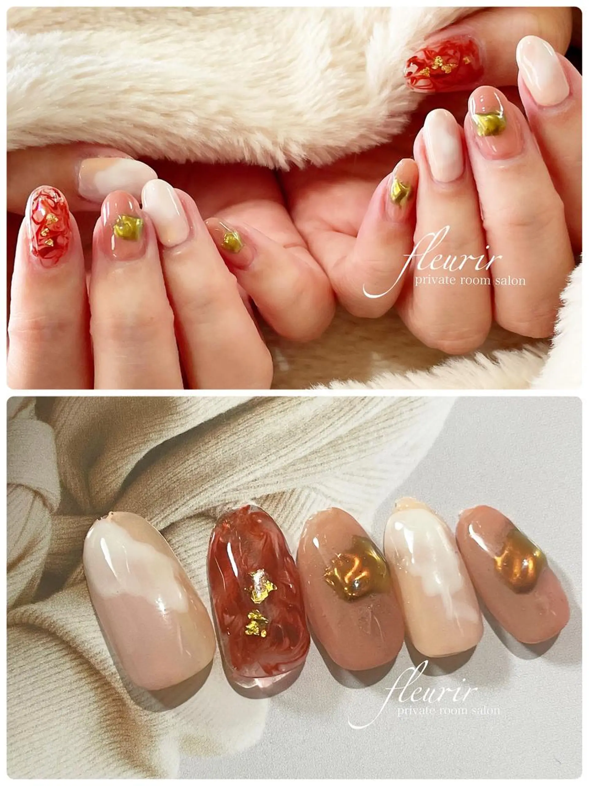 ネイル バレンタイン フルリール 【プライベートサロンのネイルデザイン