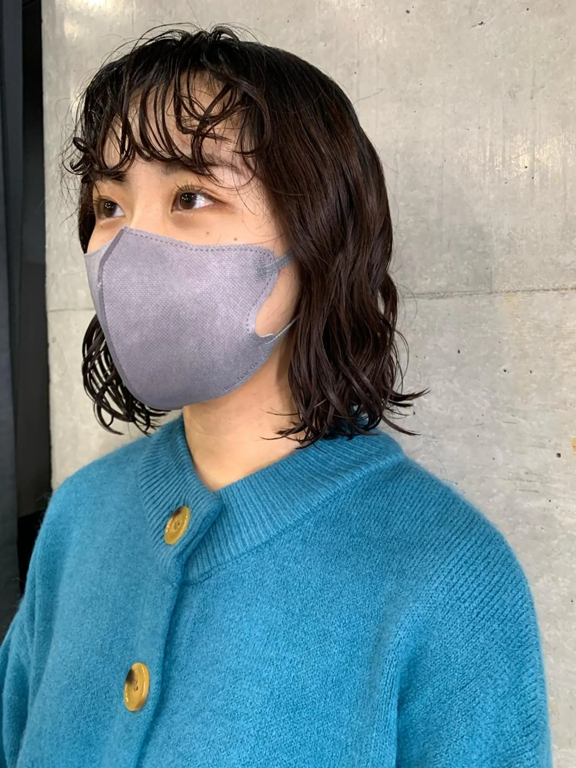 ミディアム パーマ ボブパーマコテ巻き風 パーマNo1深江秀平のヘアスタイル