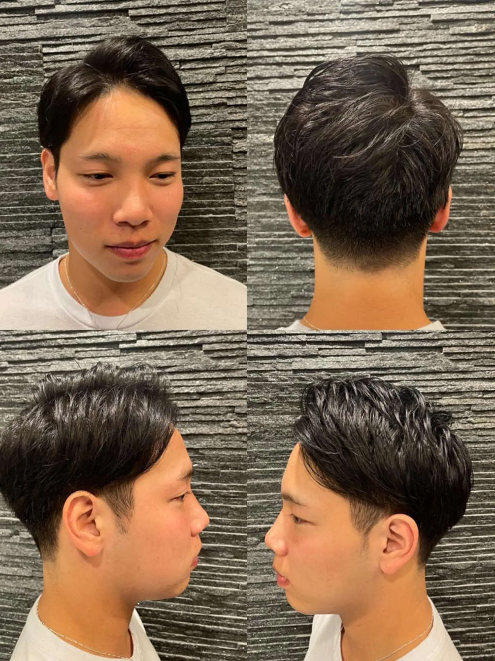 ミディアム メンズ ビジネス 刈り上げ カット指名No1漆原 聡のヘアスタイル