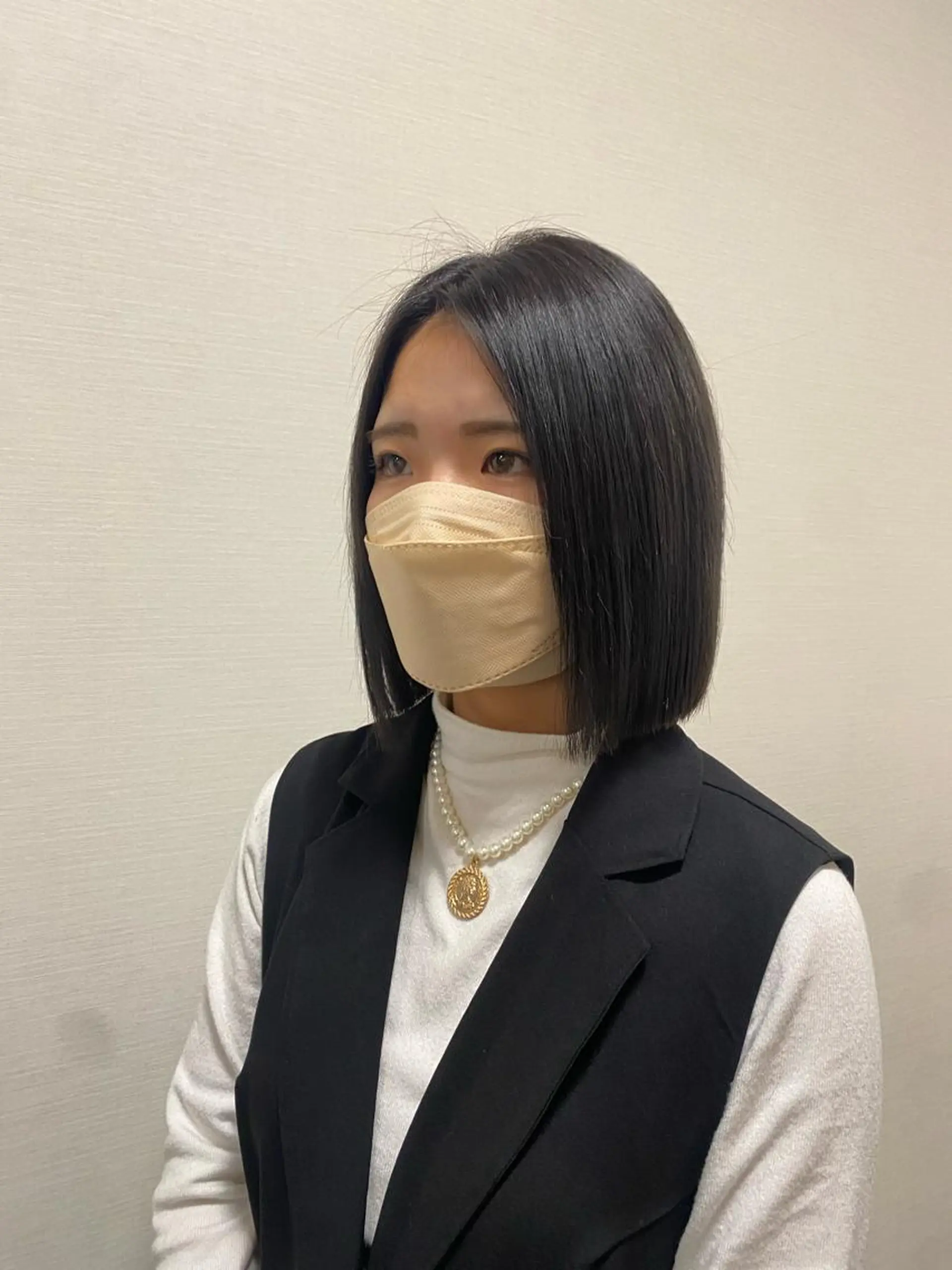 ショート カラー ワンレンボブ ショートボブ ボブ 髪質改善 ショートヘア 🌿レイヤー/ブリー チ/🌿‬JINのヘアスタイル