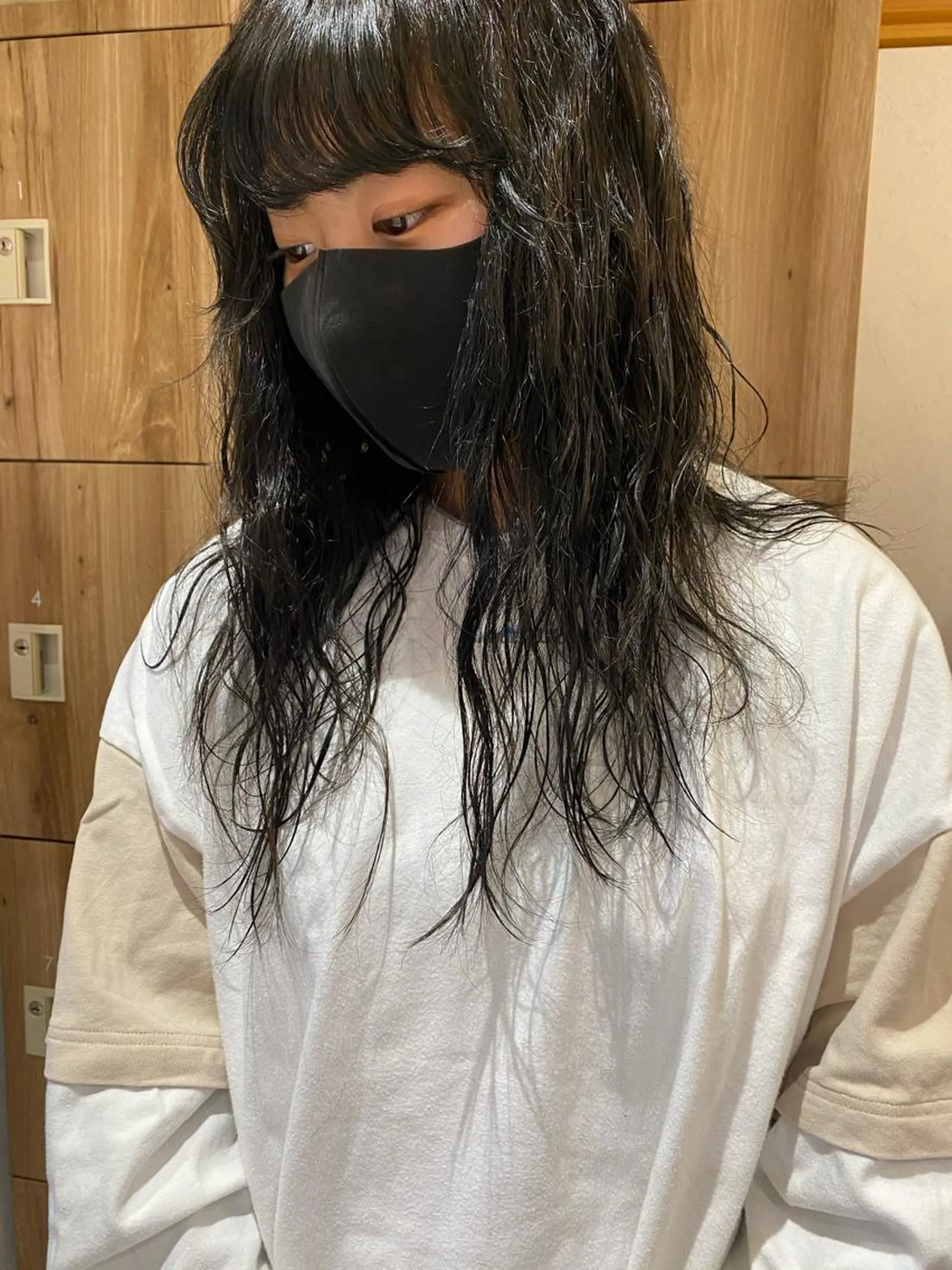 セミロング カラー パーマ ヘアアレンジ セミロングパーマ オリーブカラー ヘアカラー トリートメント ヘッドスパ パーマ指名No1 /namiのヘアスタイル