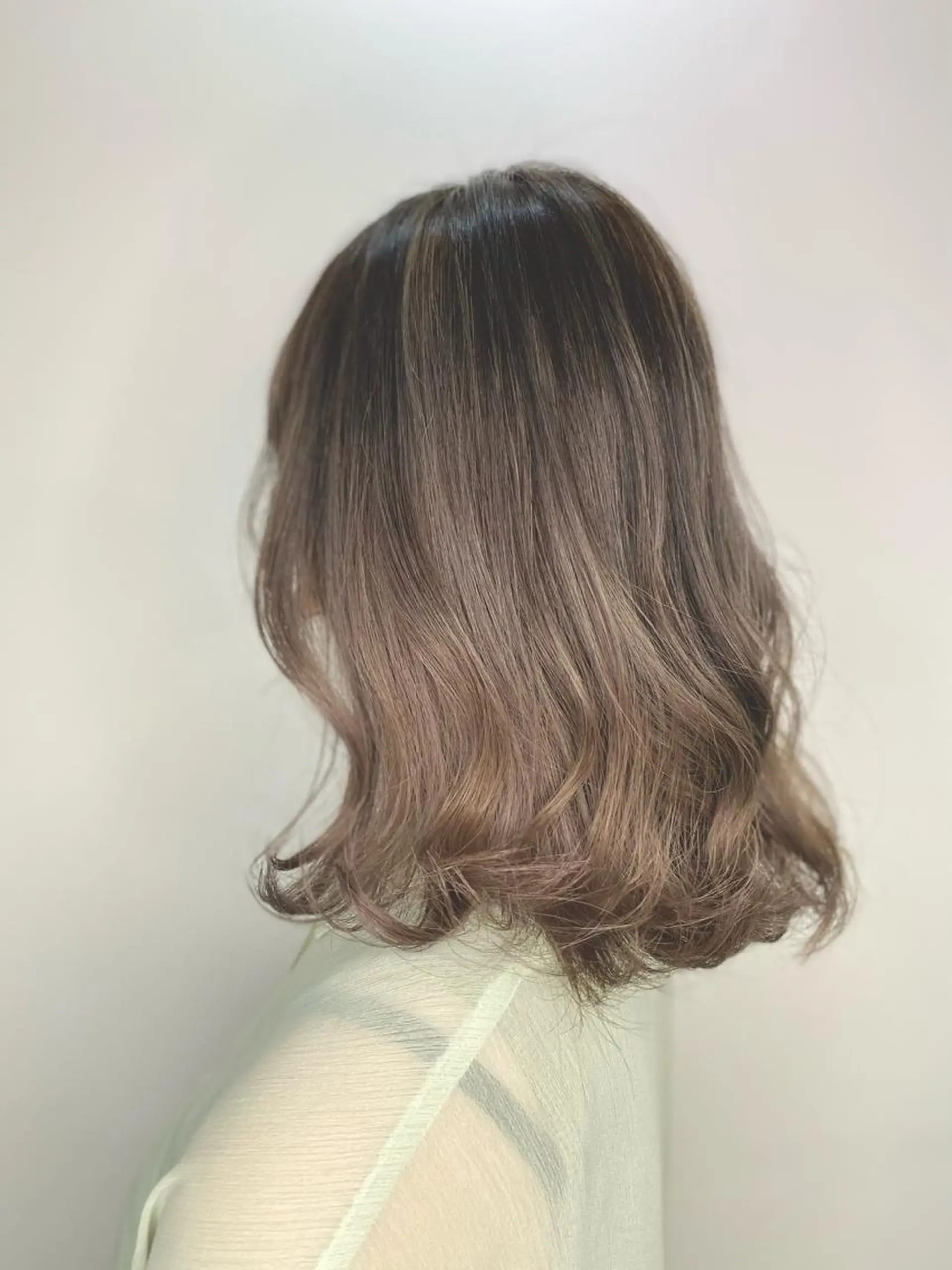 セミロング カラー opus 店長大和 レイヤー/赤み消しのヘアスタイル