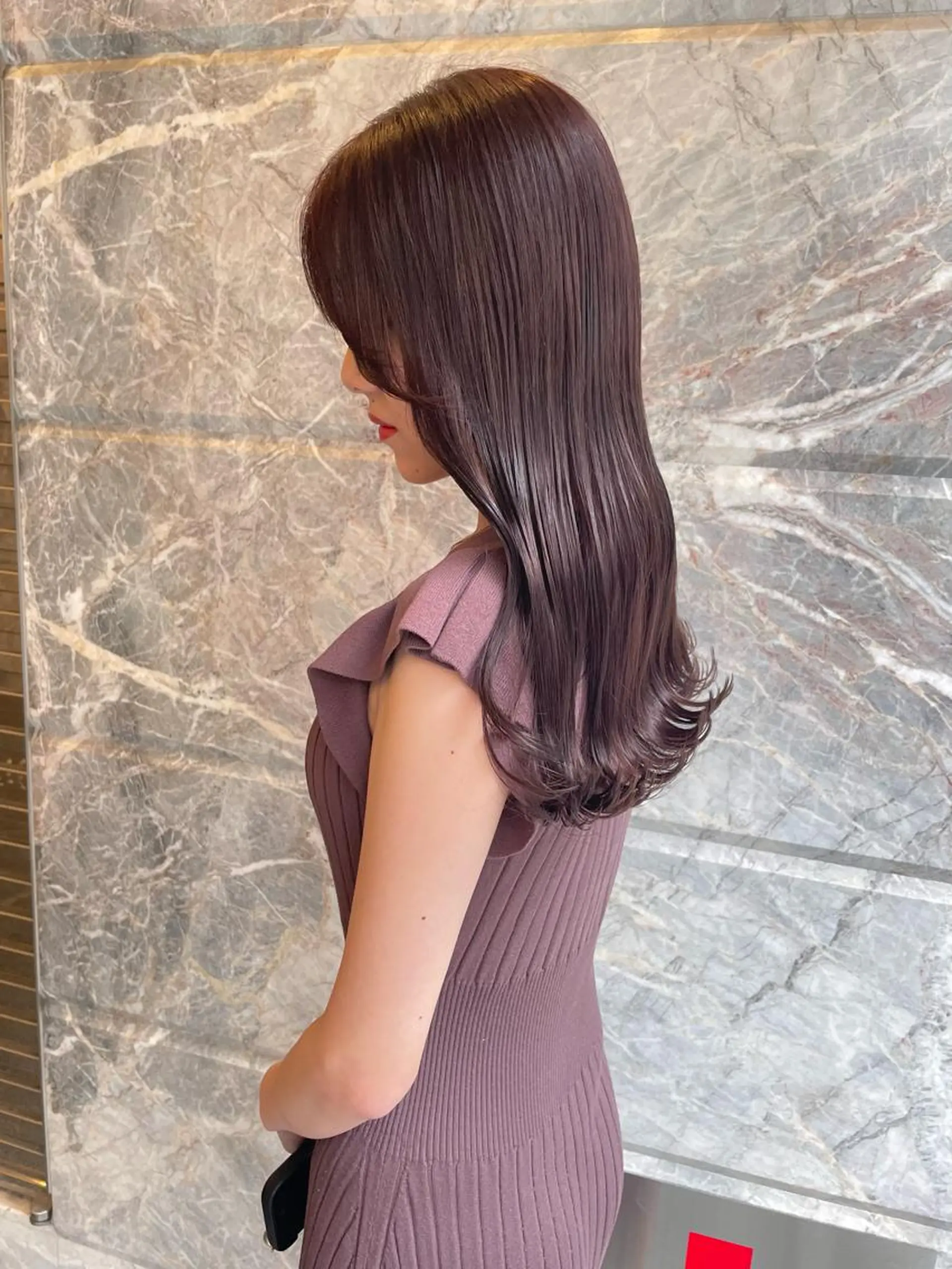 ロング カラー カット ヘアカラー トリートメント 髪質改善will hairdesignのヘアスタイル