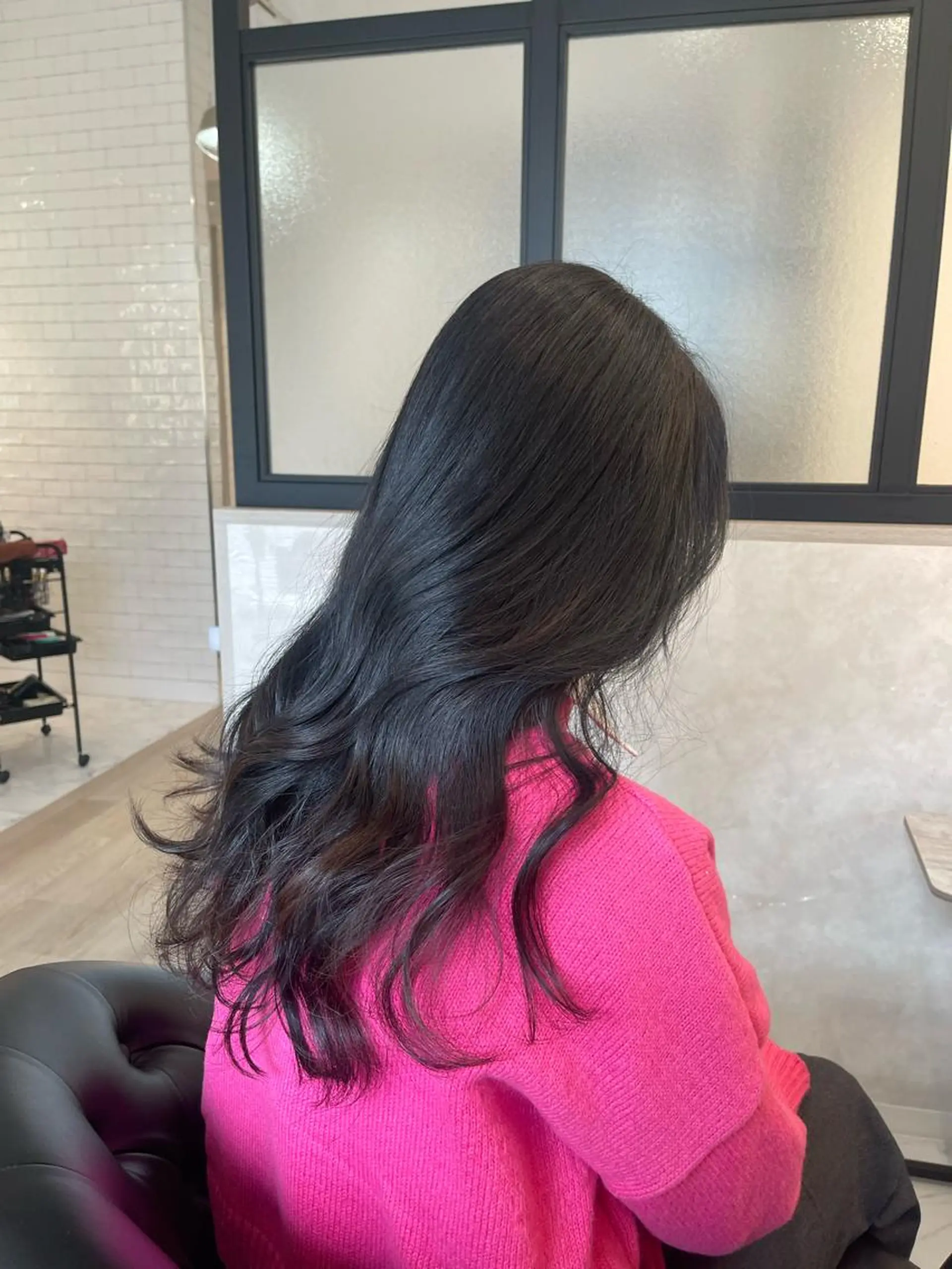ロング カラー カット ヘアカラー トリートメント &chaLme   心斎橋所属・emi/髪質改善/ 韓国風/艶カラーのヘアスタイル