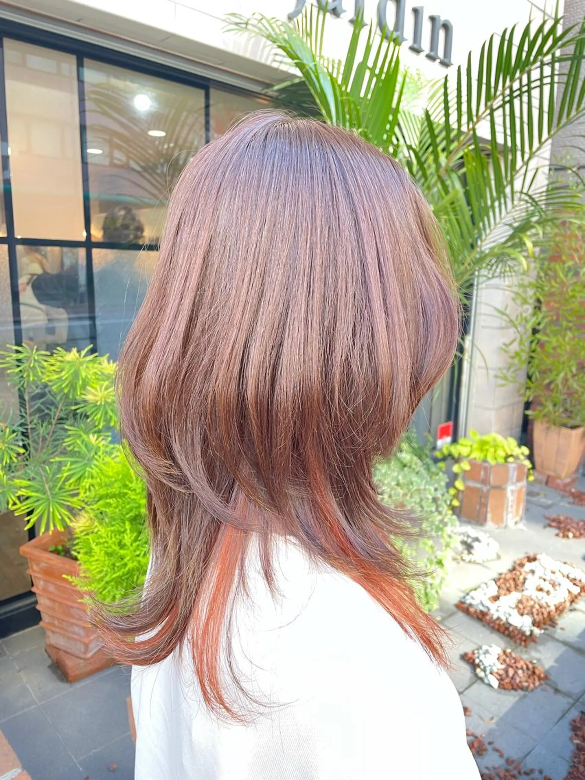 セミロング カラー カット ヘアカラー トリートメント SHIAN橋本店 おぐちまほのヘアスタイル