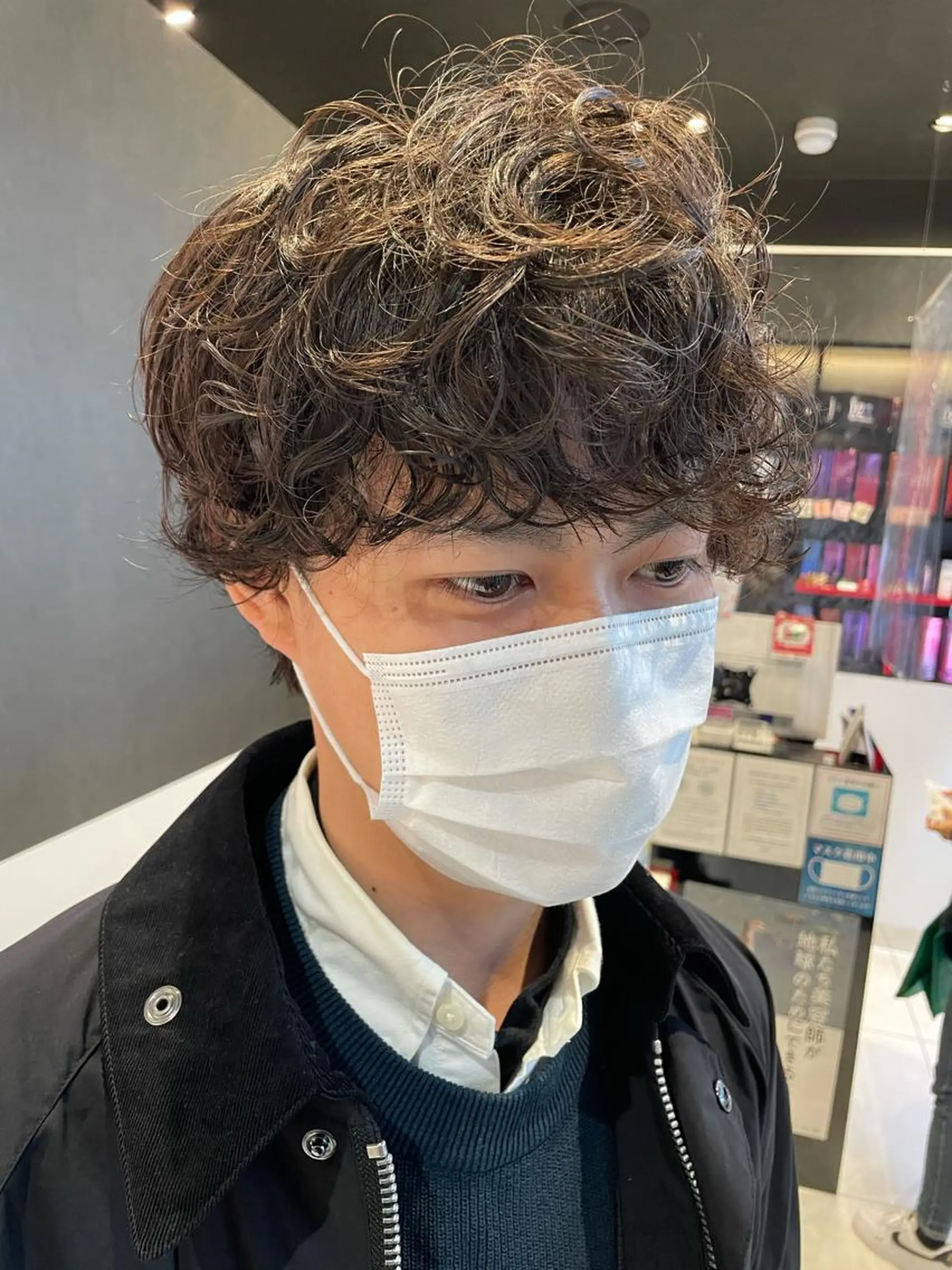 ショート パーマ メンズ メンズヘア特化 崎田 成人のヘアスタイル