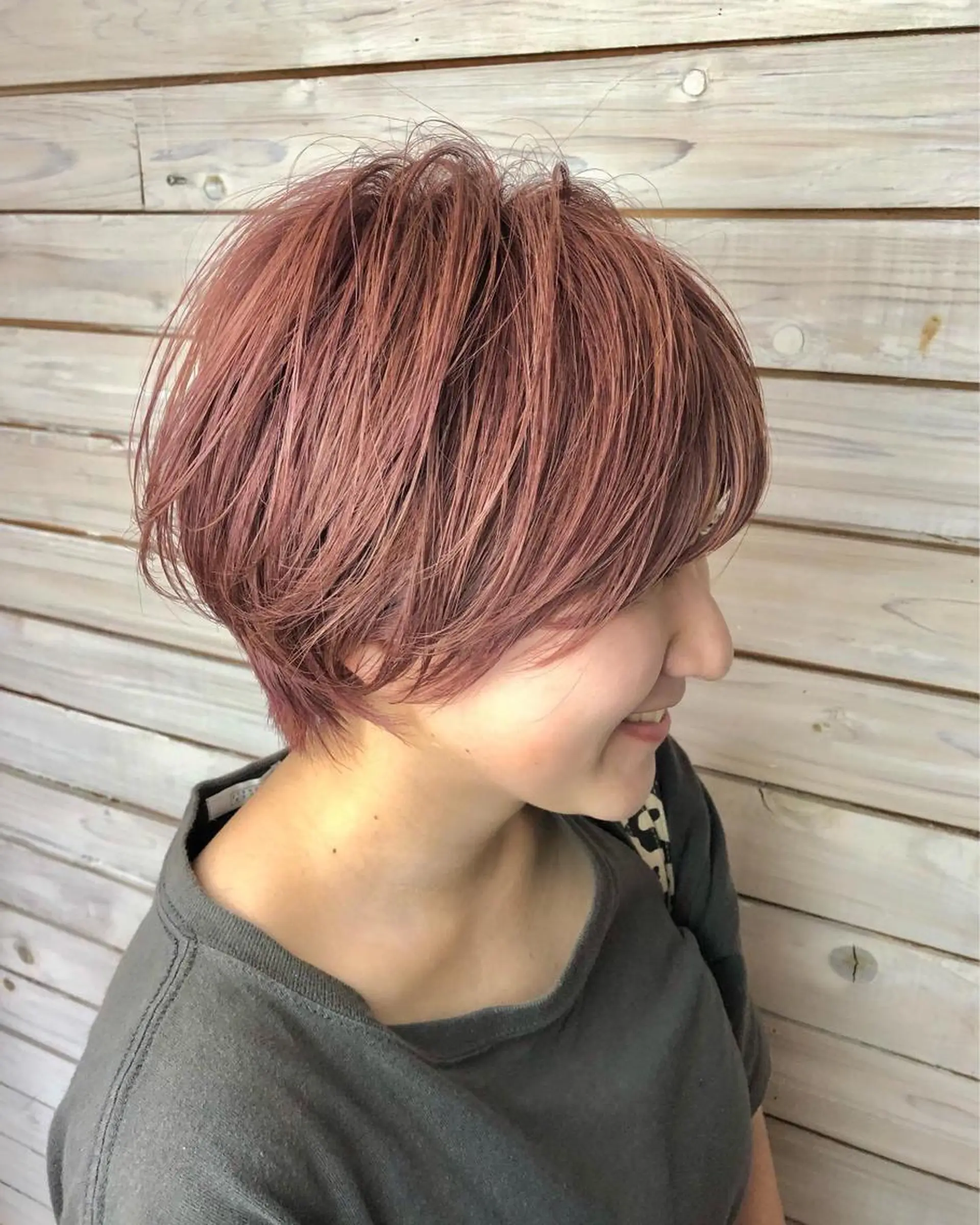 ショート カラー ピンクカラー ヘアカラー ✨大人美人ショート✨ 店長　藤井一輝のヘアスタイル