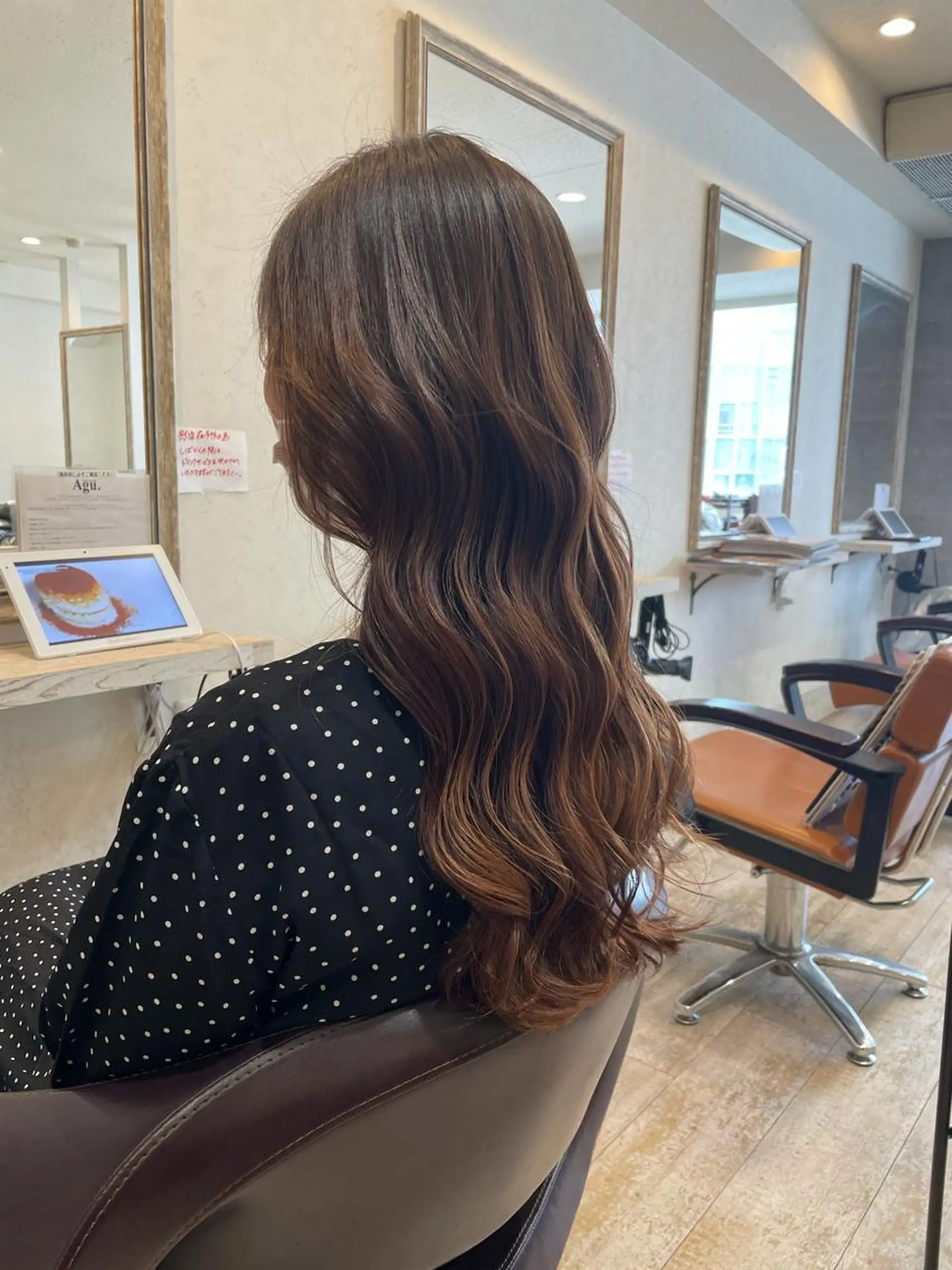 ロング カラー カット ヘアカラー トリートメント Agu hair verse所属・小顔/似合わせカット 杉山莉菜のヘアスタイル