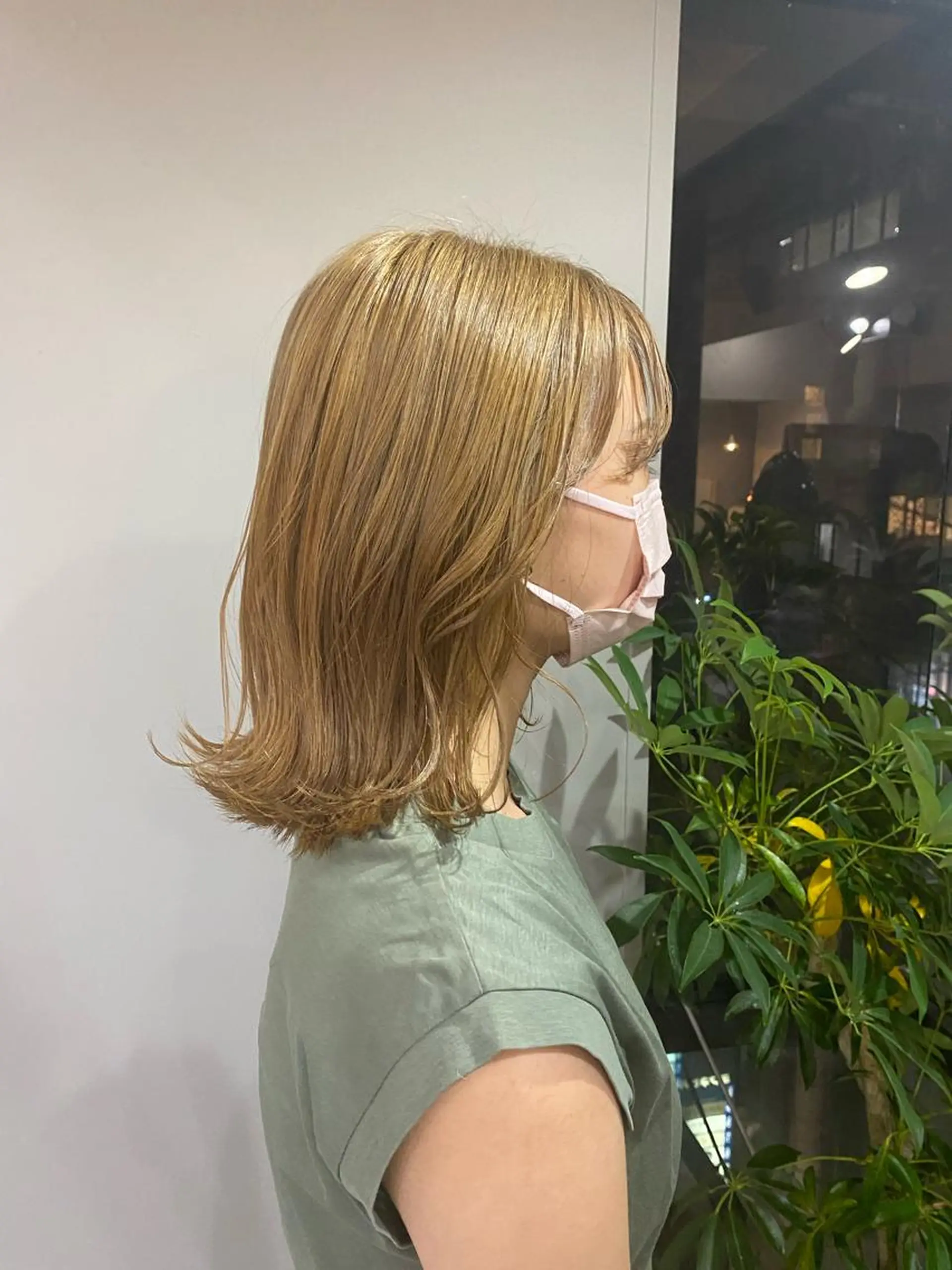 ミディアム カラー ヘアアレンジ ハイトーンカラー ヘアカラー ボブ /ニュアンス/ satomi🧸💖のヘアスタイル