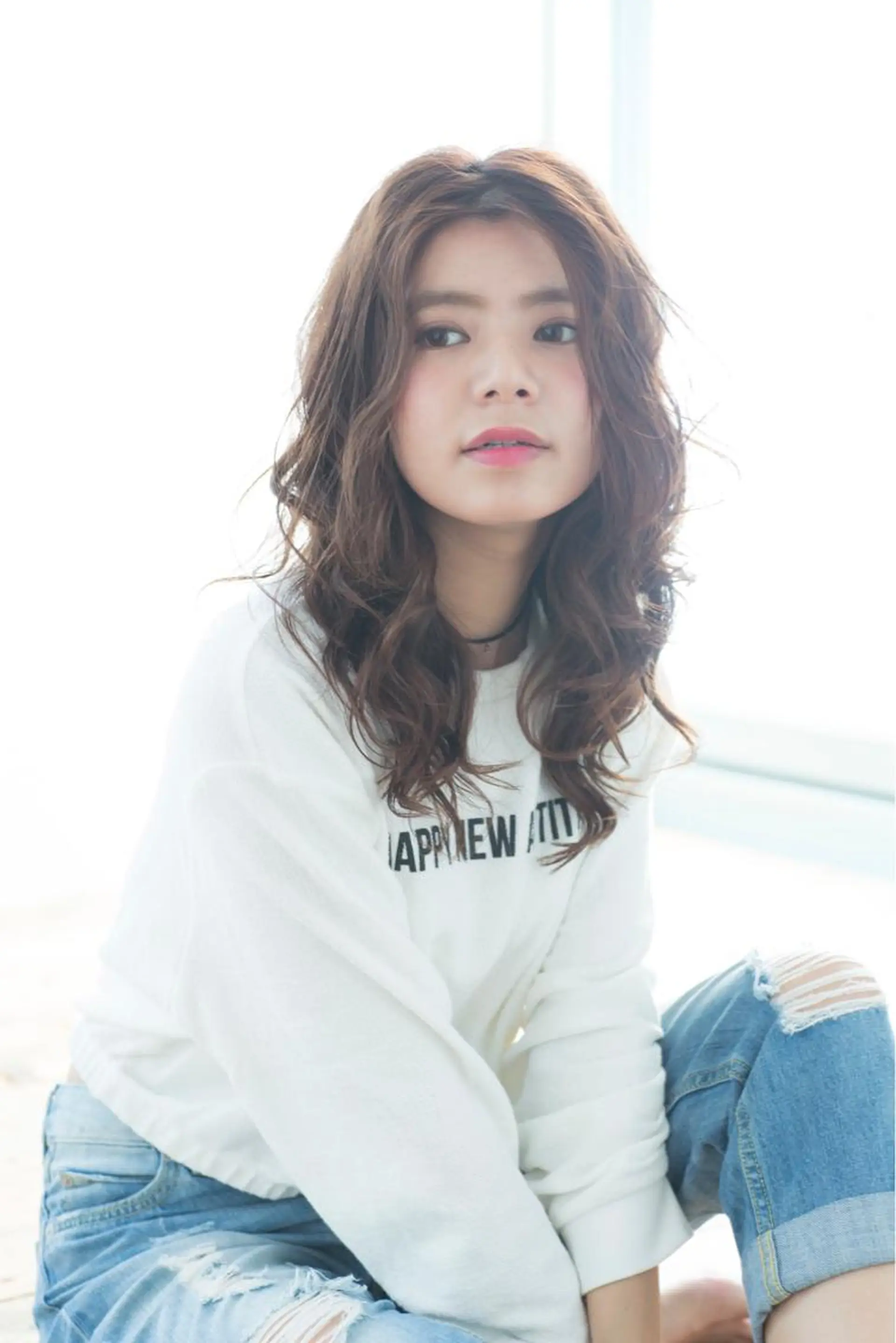 セミロング 所渉/韓国レイヤー /ウルフカットのヘアスタイル