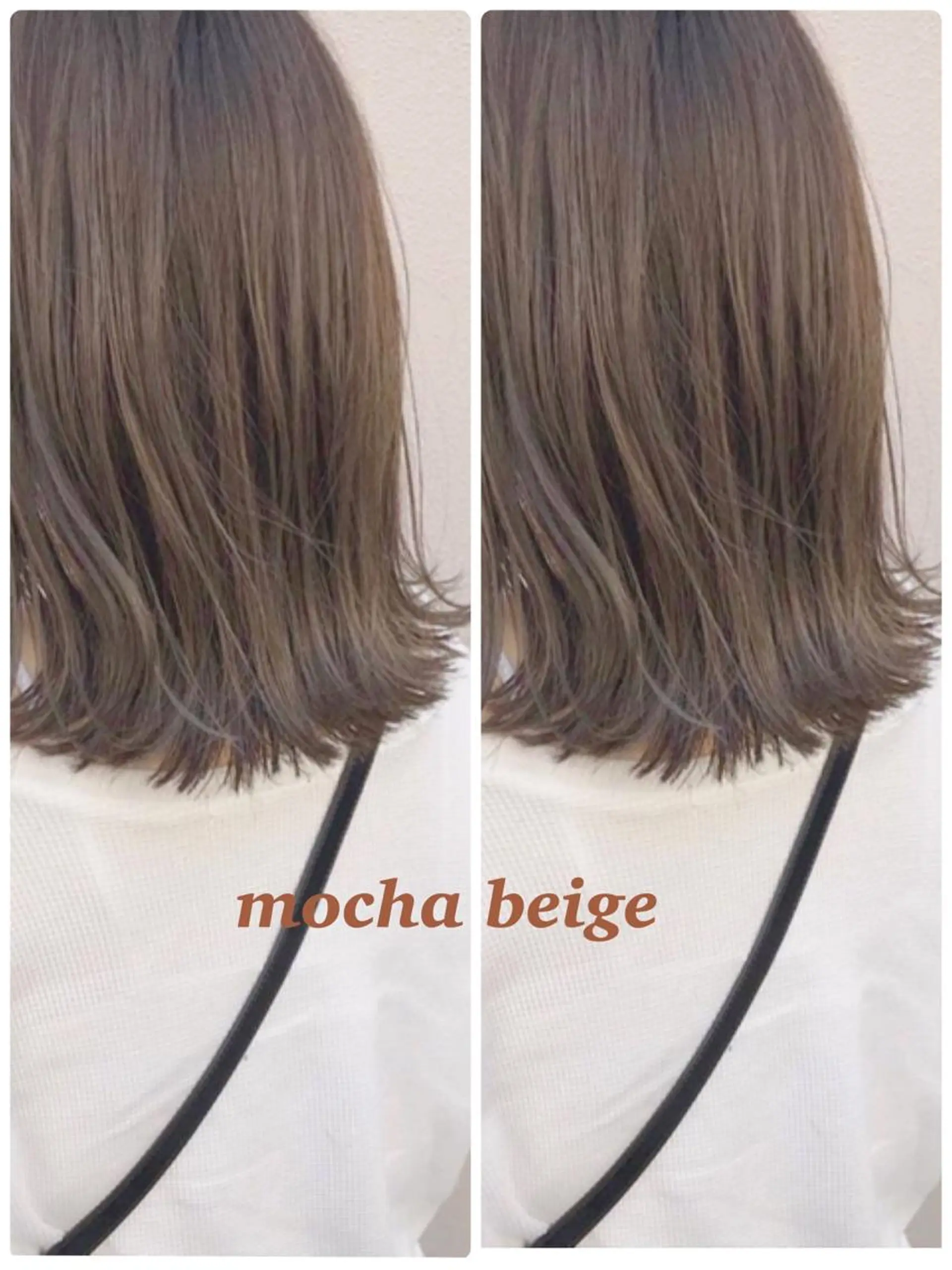 ミディアム カラー ヘアアレンジ ベージュカラー モカベージュ topstylist 芳賀みなみのヘアスタイル