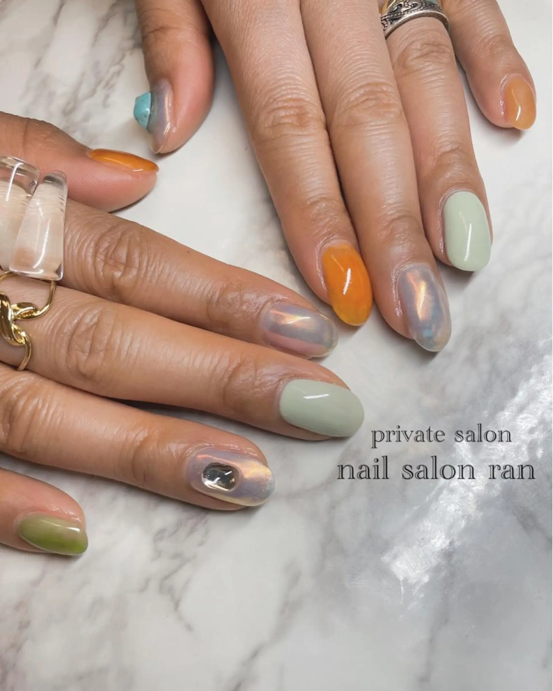 ネイル 春ネイル nailsalon ranのネイルデザイン