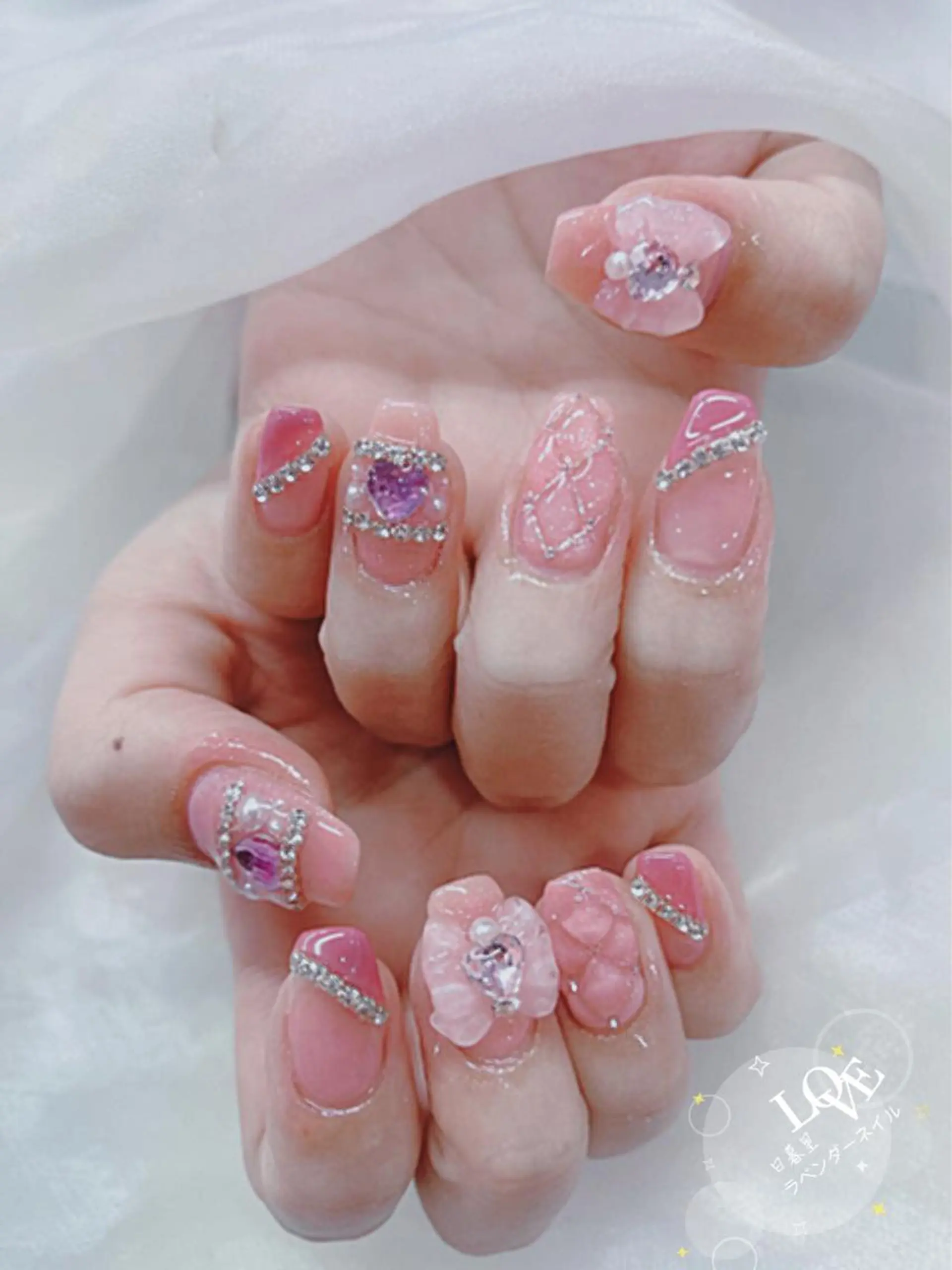 ネイル ラベンダー💖日暮里 ルル💖ネイルのネイルデザイン