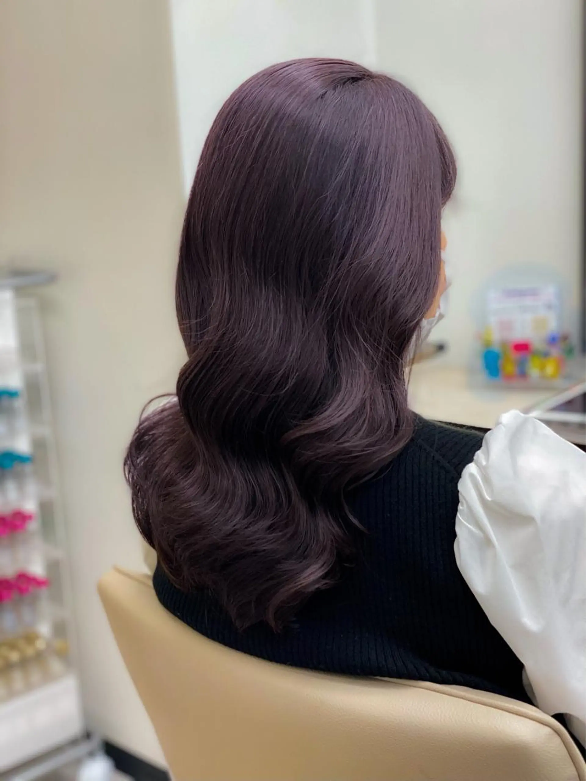 ロング カラー バイオレットカラー louwe 武藤幸世のヘアスタイル