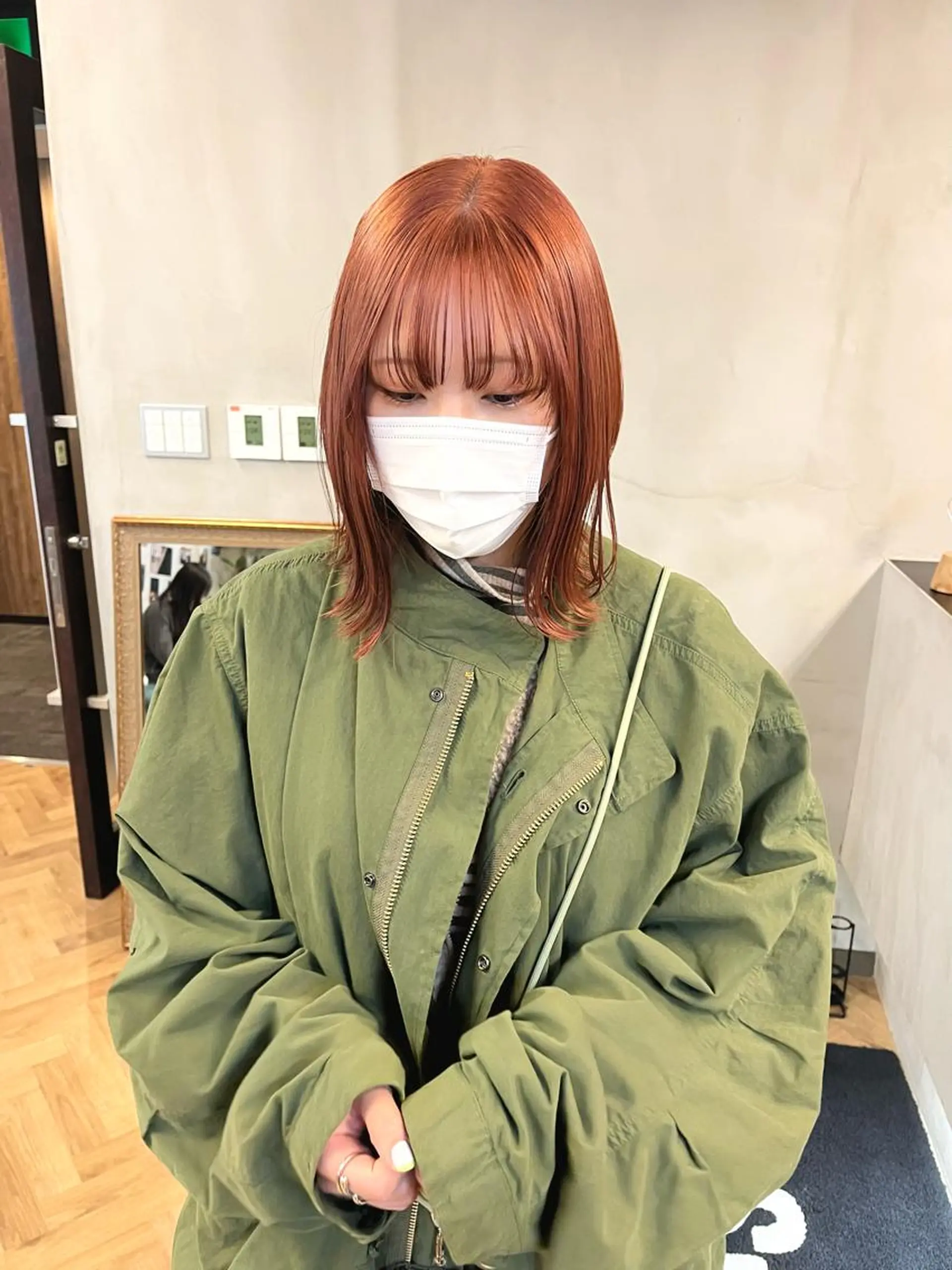 ミディアム カラー ブリーチ esu西梅田所属・ena/ブリーチなし 透明感・レイヤー🎀のヘアスタイル