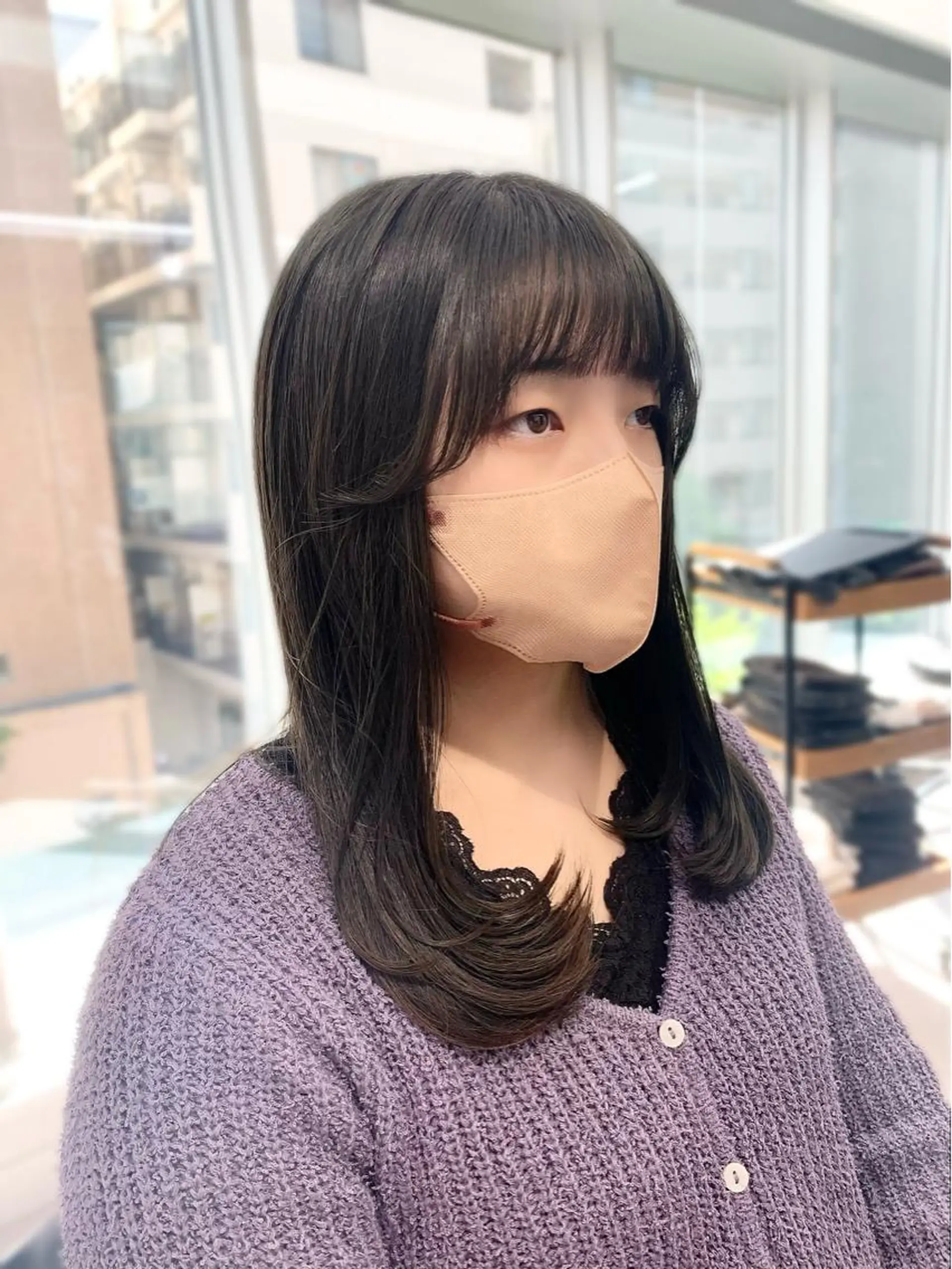 ミディアム カラー パーマ ヘアアレンジ メンズ キッズ ネイル マツエク・マツパ アイブロウ カット ヘアカラー 似合わせレイヤー 🌿JUNのヘアスタイル